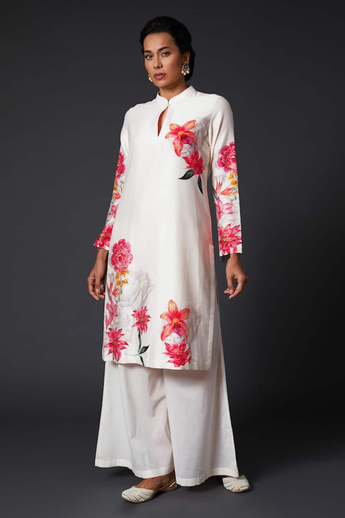 Balance by Rohit Bal Chanderi Silk Printed Kurta & Palazzo Set 