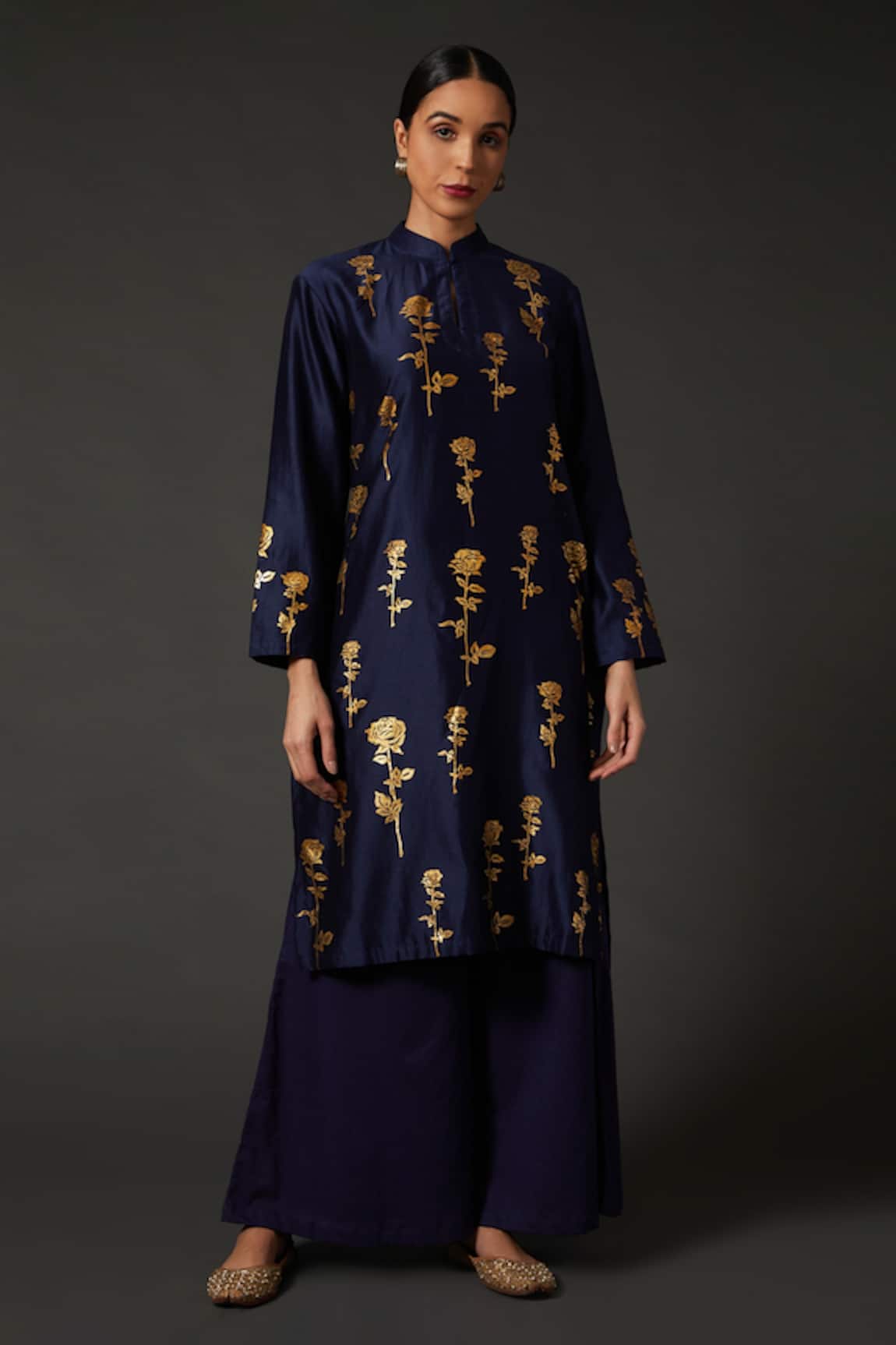 Balance by Rohit Bal Chanderi Silk Printed Kurta & Palazzo Set