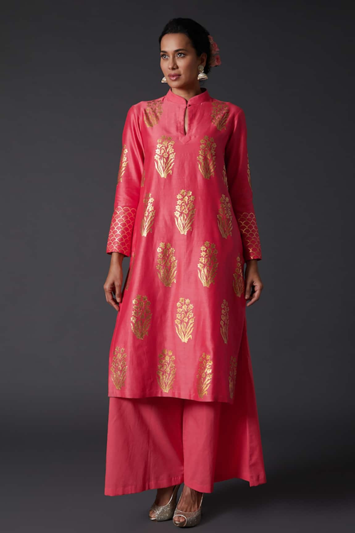 Rohit Bal Designs Pvt Ltd Chanderi Silk Kurta & Palazzo Set 