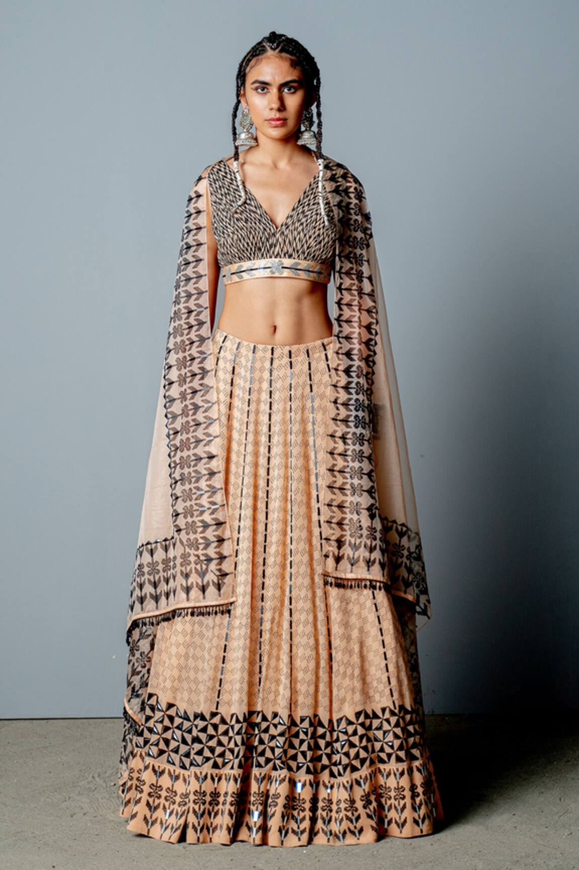 Pooja Rajgarhia Gupta Zenobia Block Print Lehenga Set 