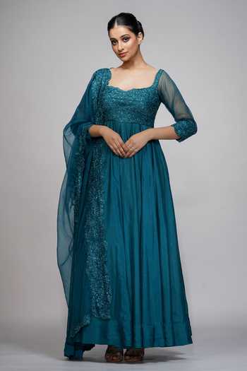 Shruti S Upcycled Sequin Work Anarkali Set 