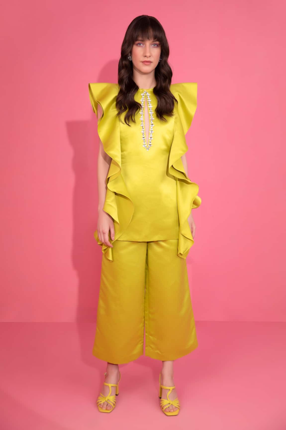 Mani Bhatia Ruffle Top & Pant Set 