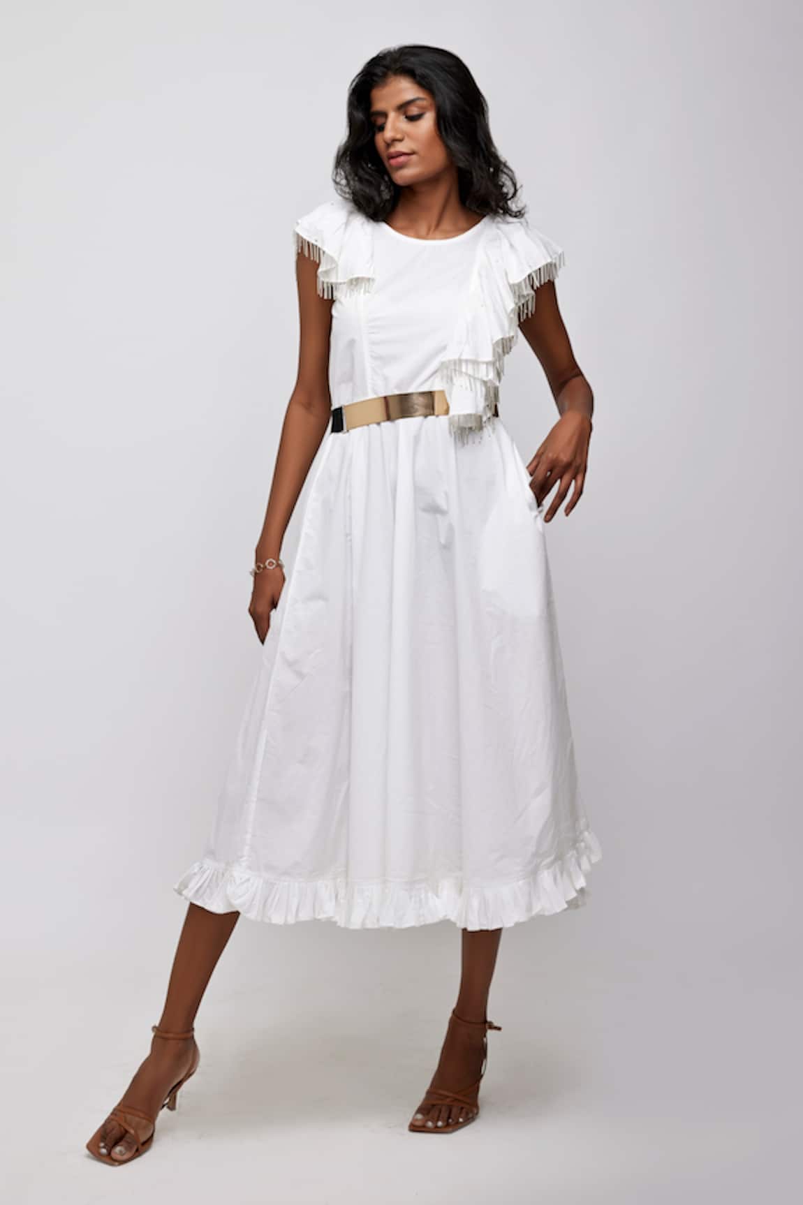 DaisyDays.Co. Oumati Cotton Ruffle Dress