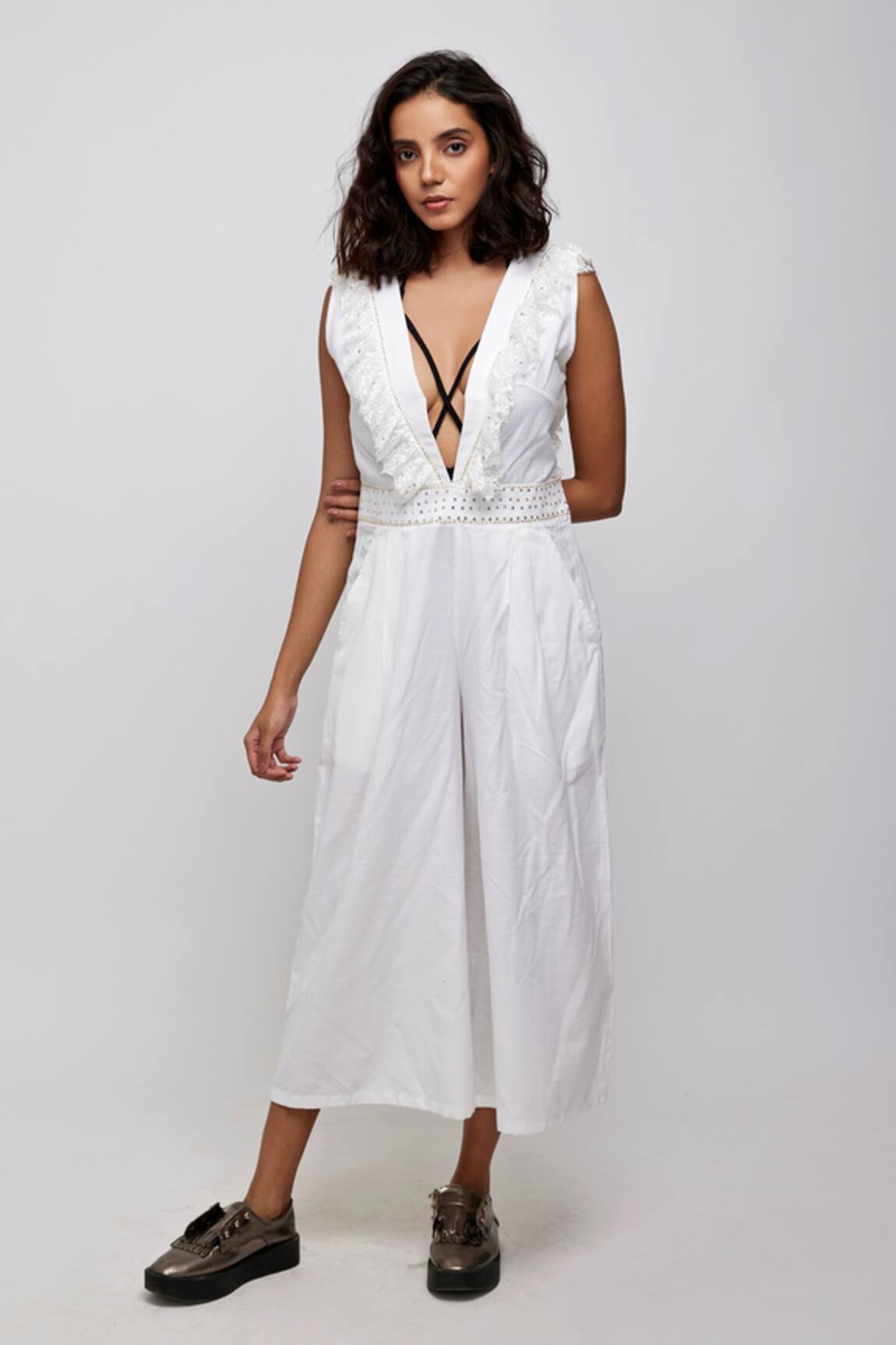 DaisyDays.Co. Slunce Lace Trim Jumpsuit