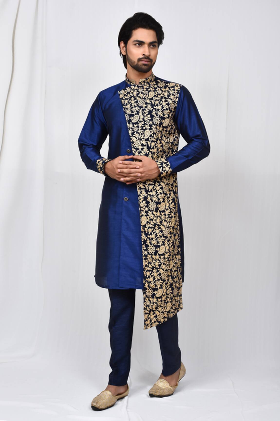 Aryavir Malhotra Embroidered Asymmetric Kurta Set