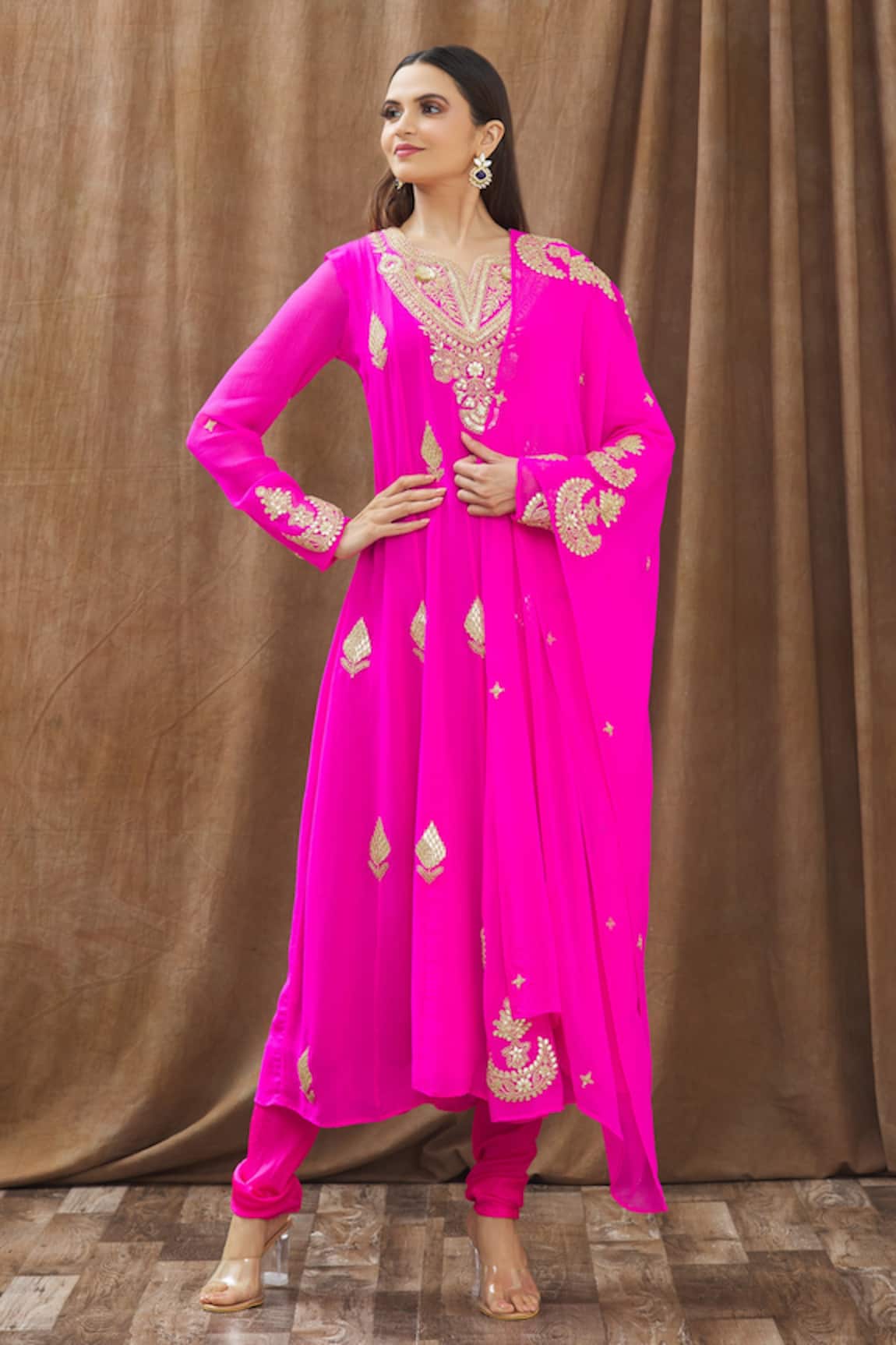 Gaurav Katta Placement Embroidered Anarkali Set