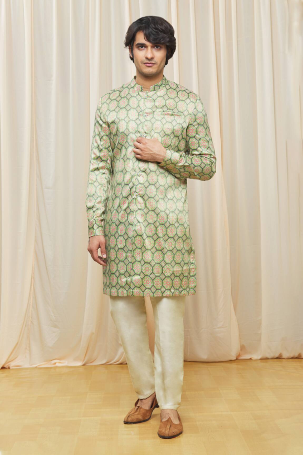 Gaurav Katta Floral Print Kurta 