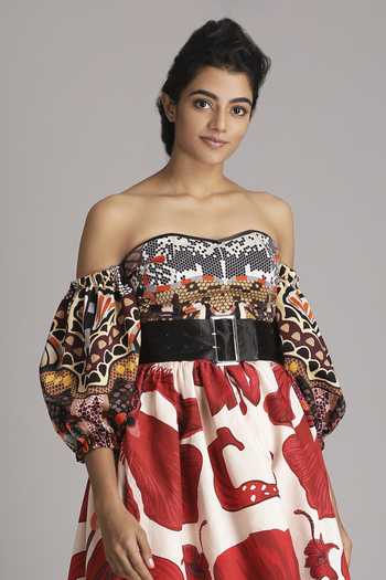 Alpona Designs By Soham Acharya Reptile Print Corset 