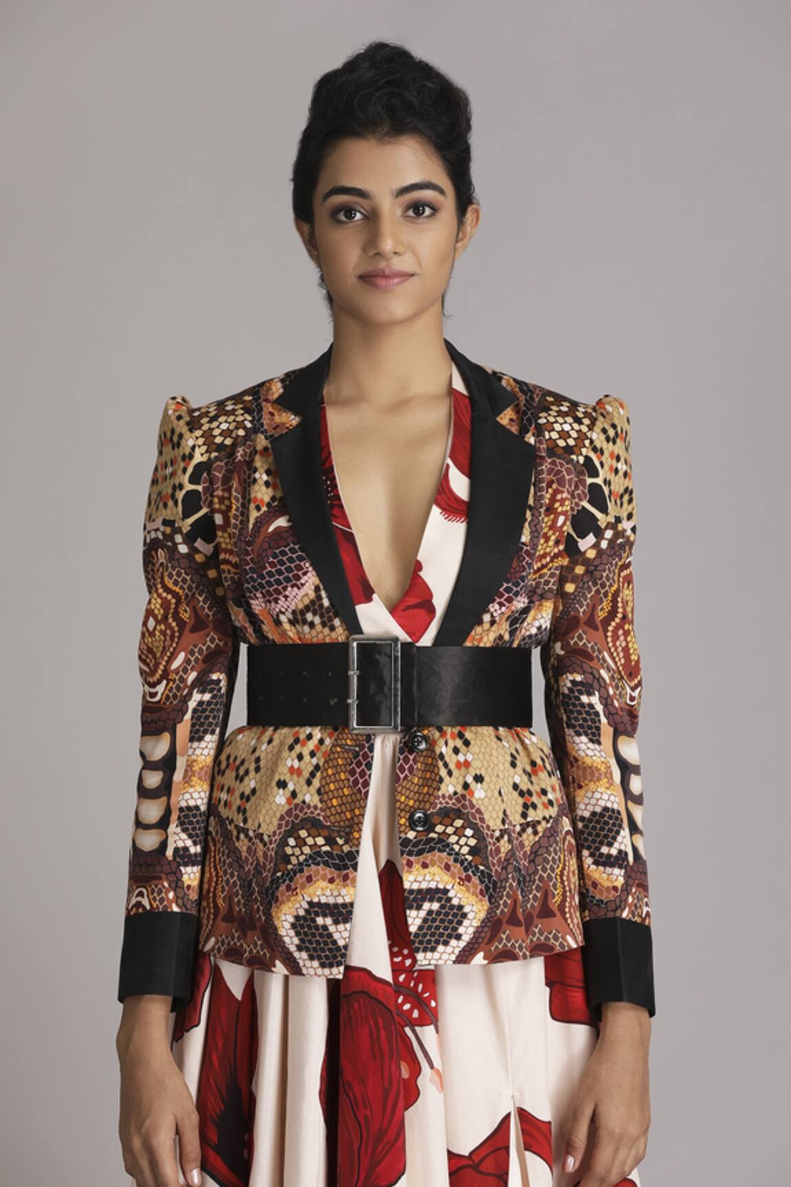Alpona Designs By Soham Acharya Snake Print Jacket 
