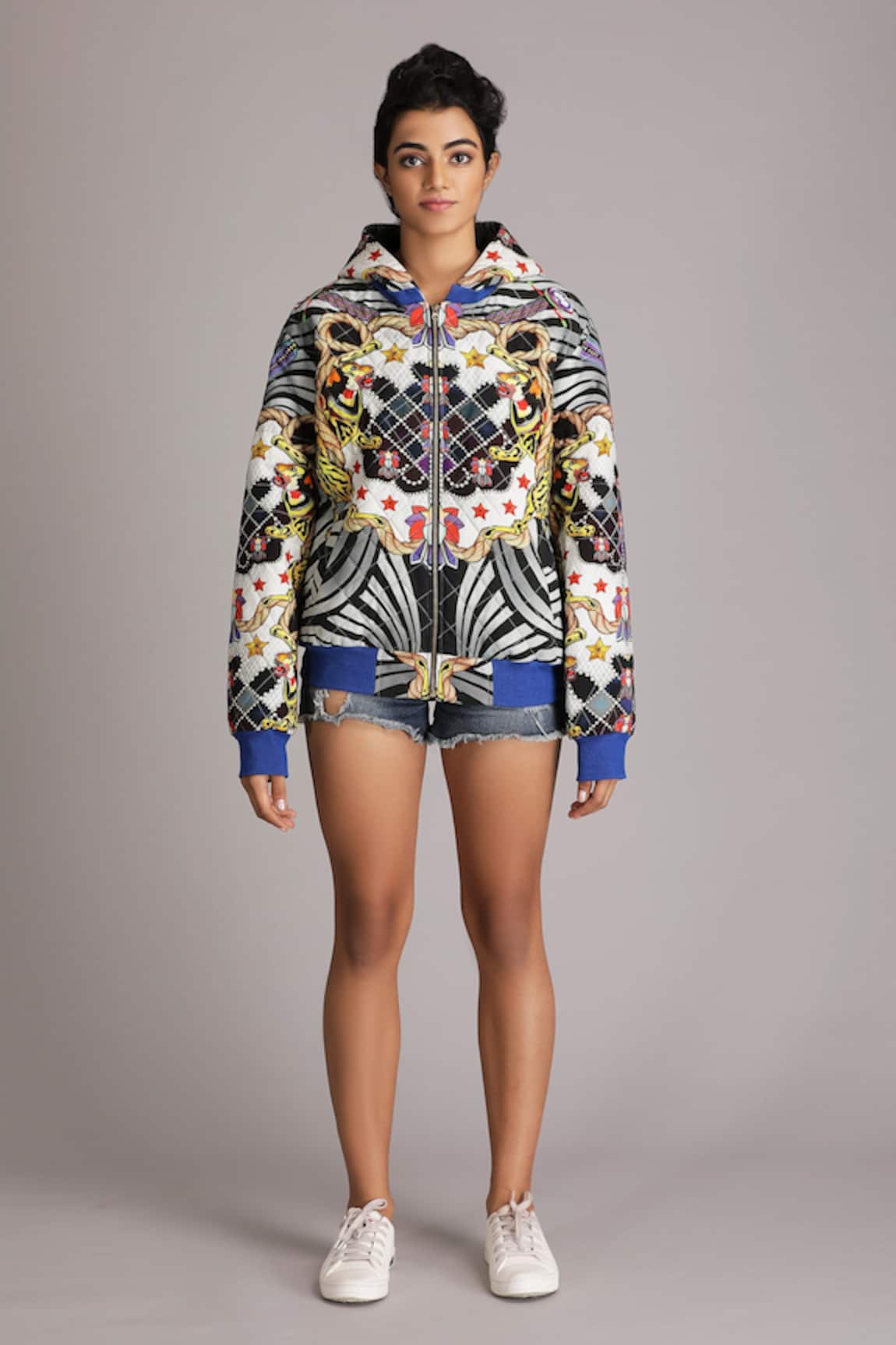 Alpona Designs By Soham Acharya Civilised Tiger Print Hoodie 