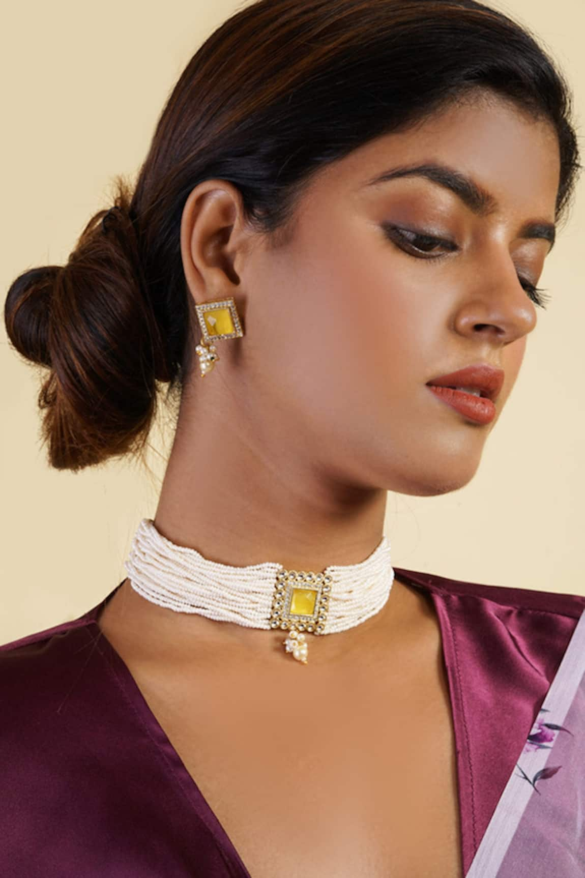 Hairatt Stone Embellished Choker set