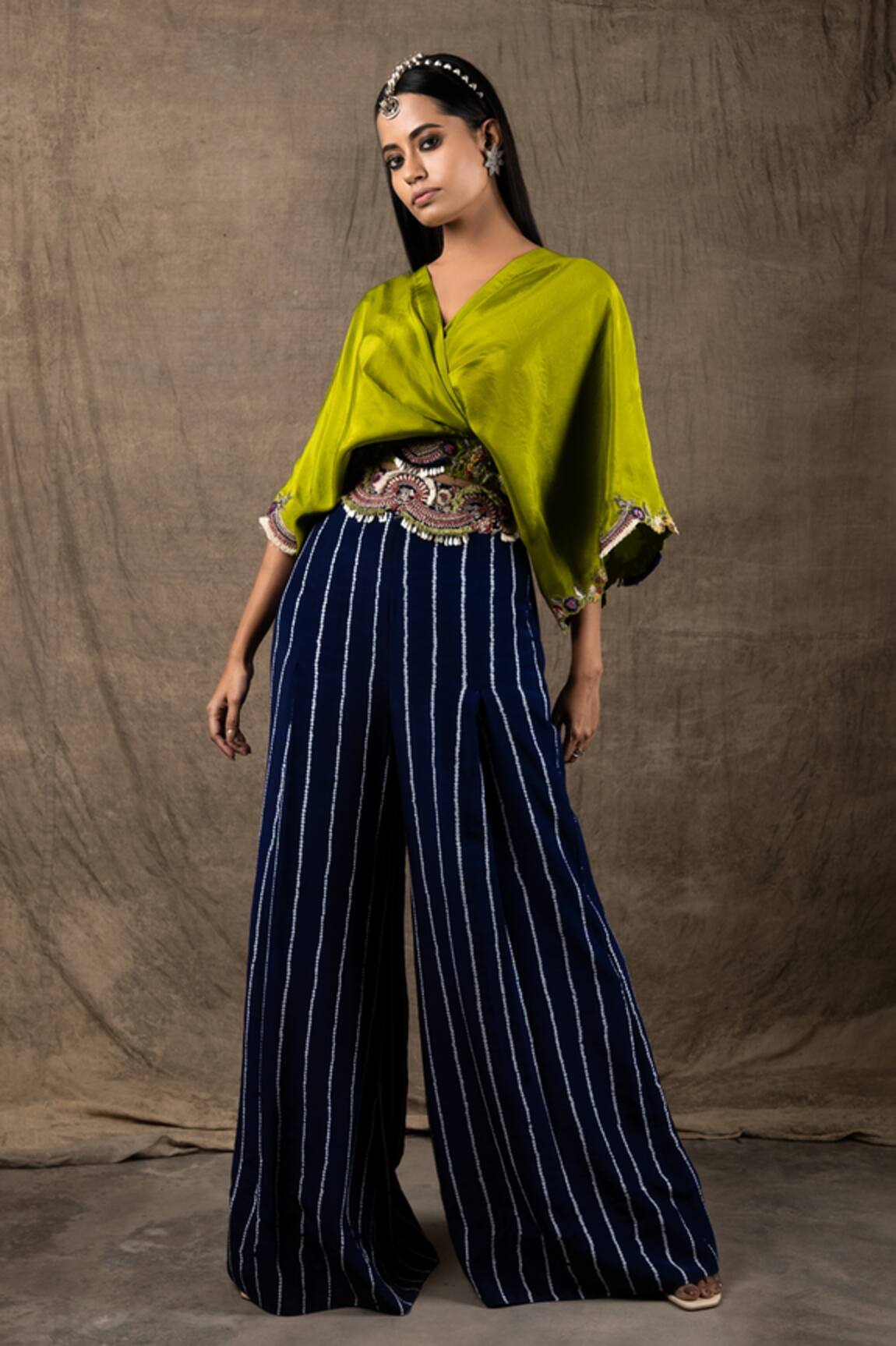 Nupur Kanoi Silk Kaftan Top & Pant Set