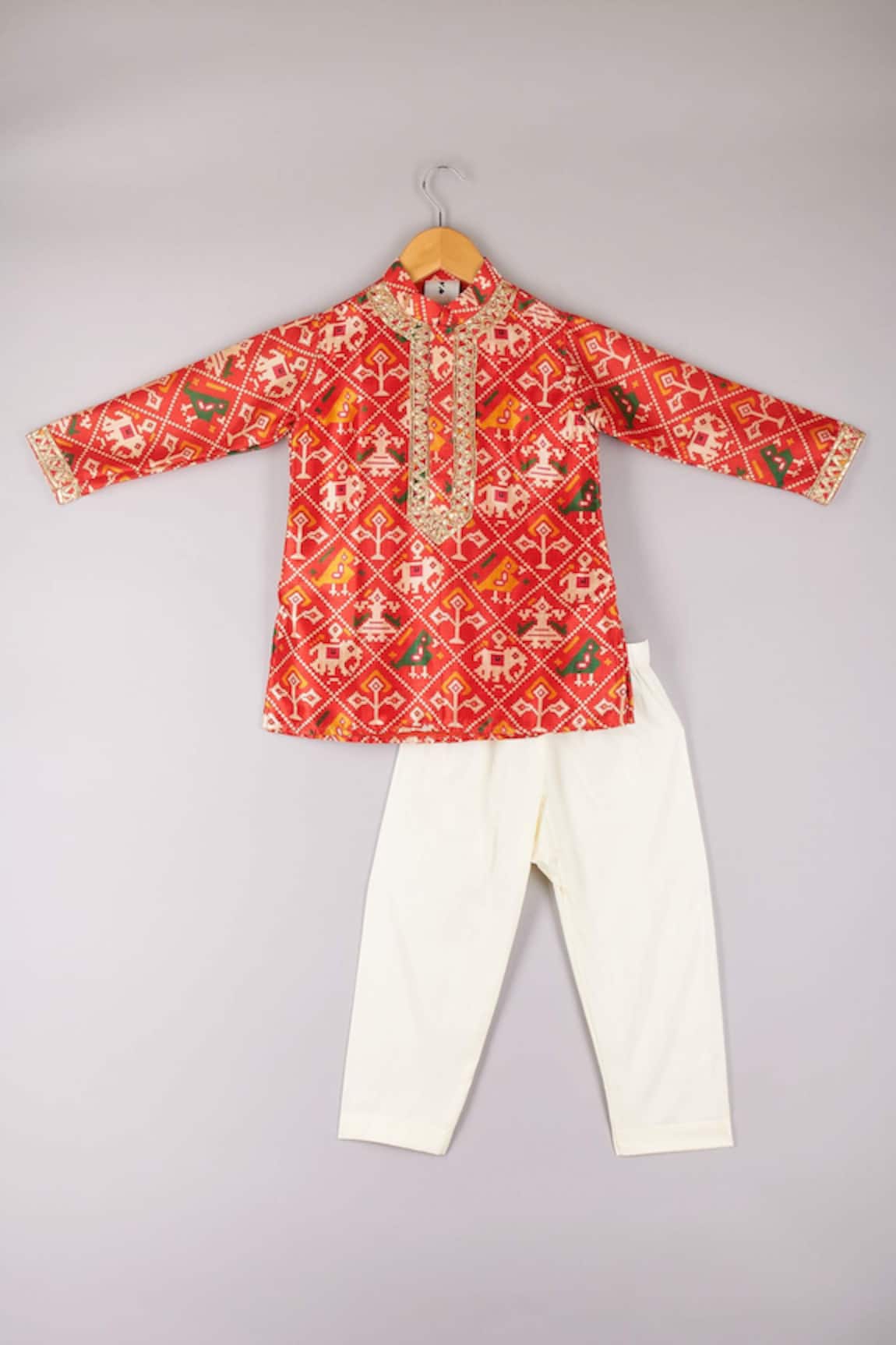 P & S CO Patola Print Kurta Set 