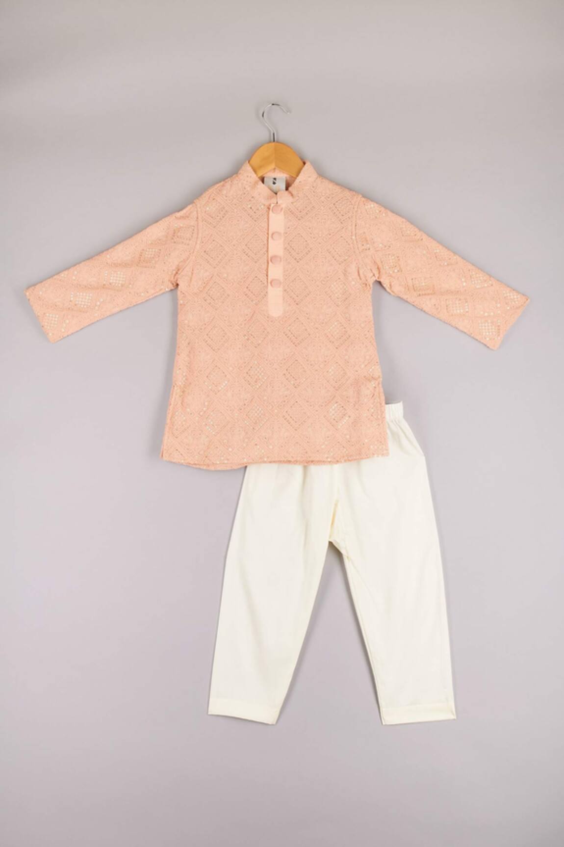 P & S CO Chikankari Embroidered Kurta Set 