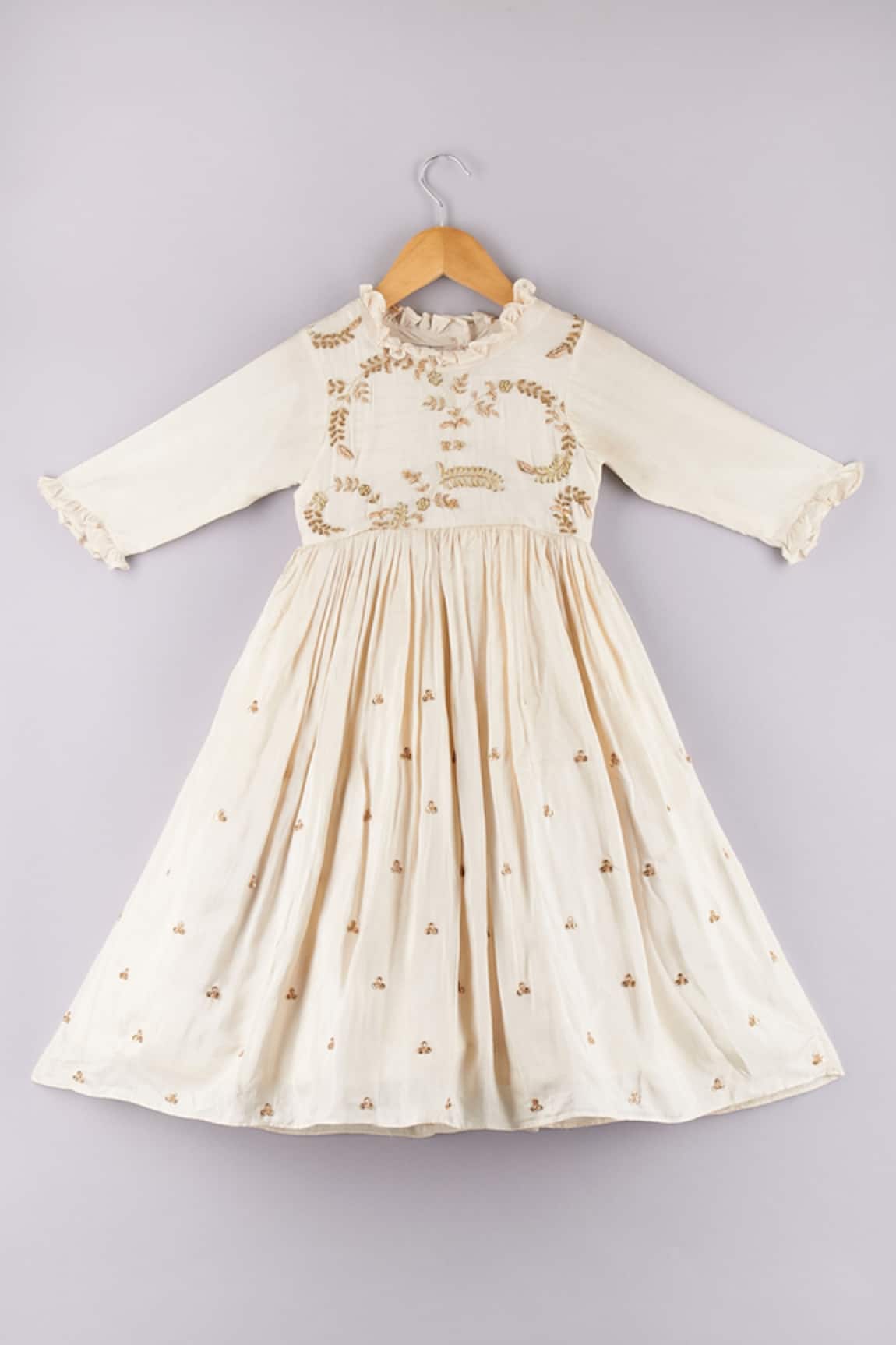 P & S CO Zari Embroidered Dress 