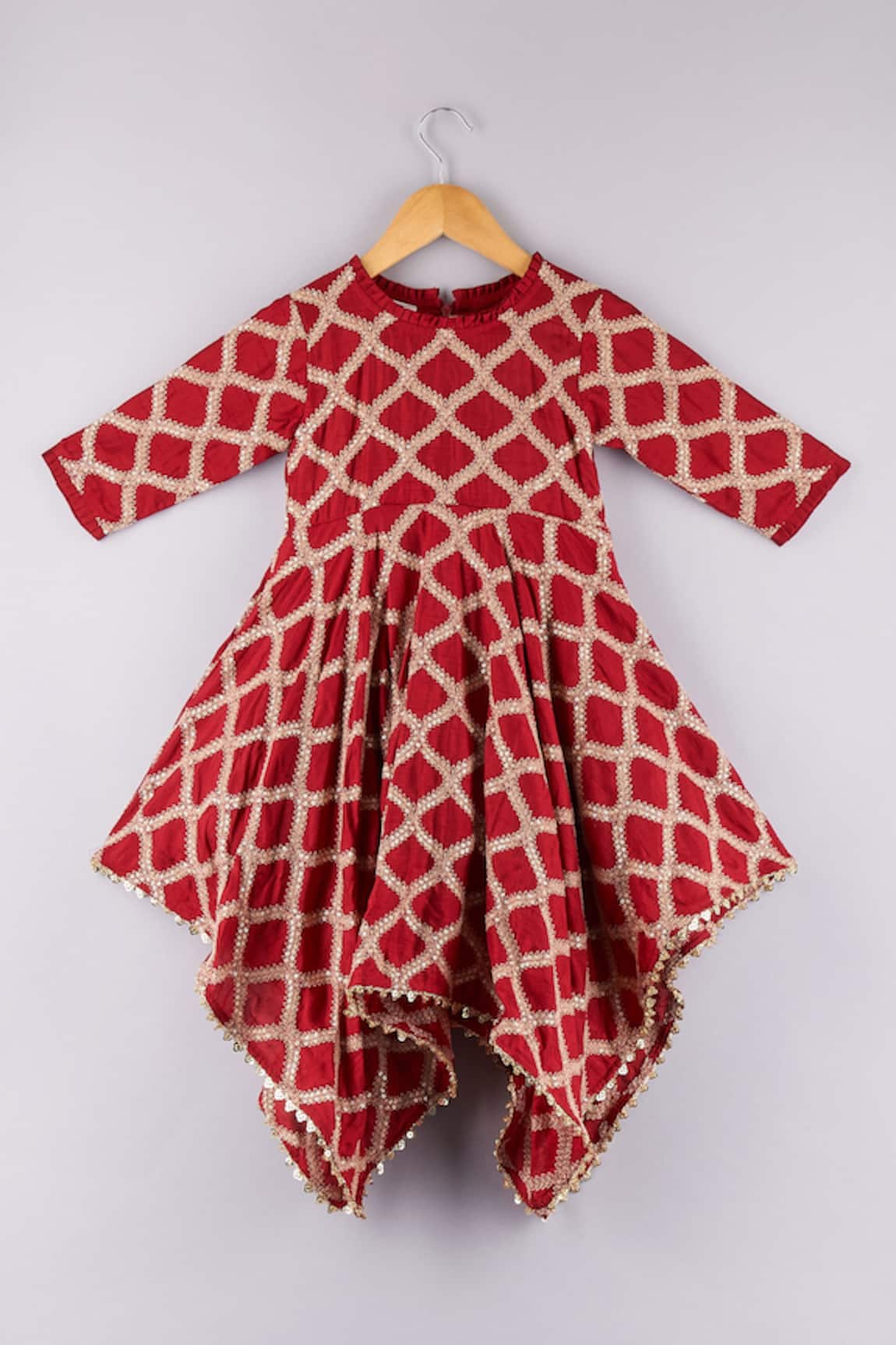 P & S CO Embroidered Asymmetric Dress 