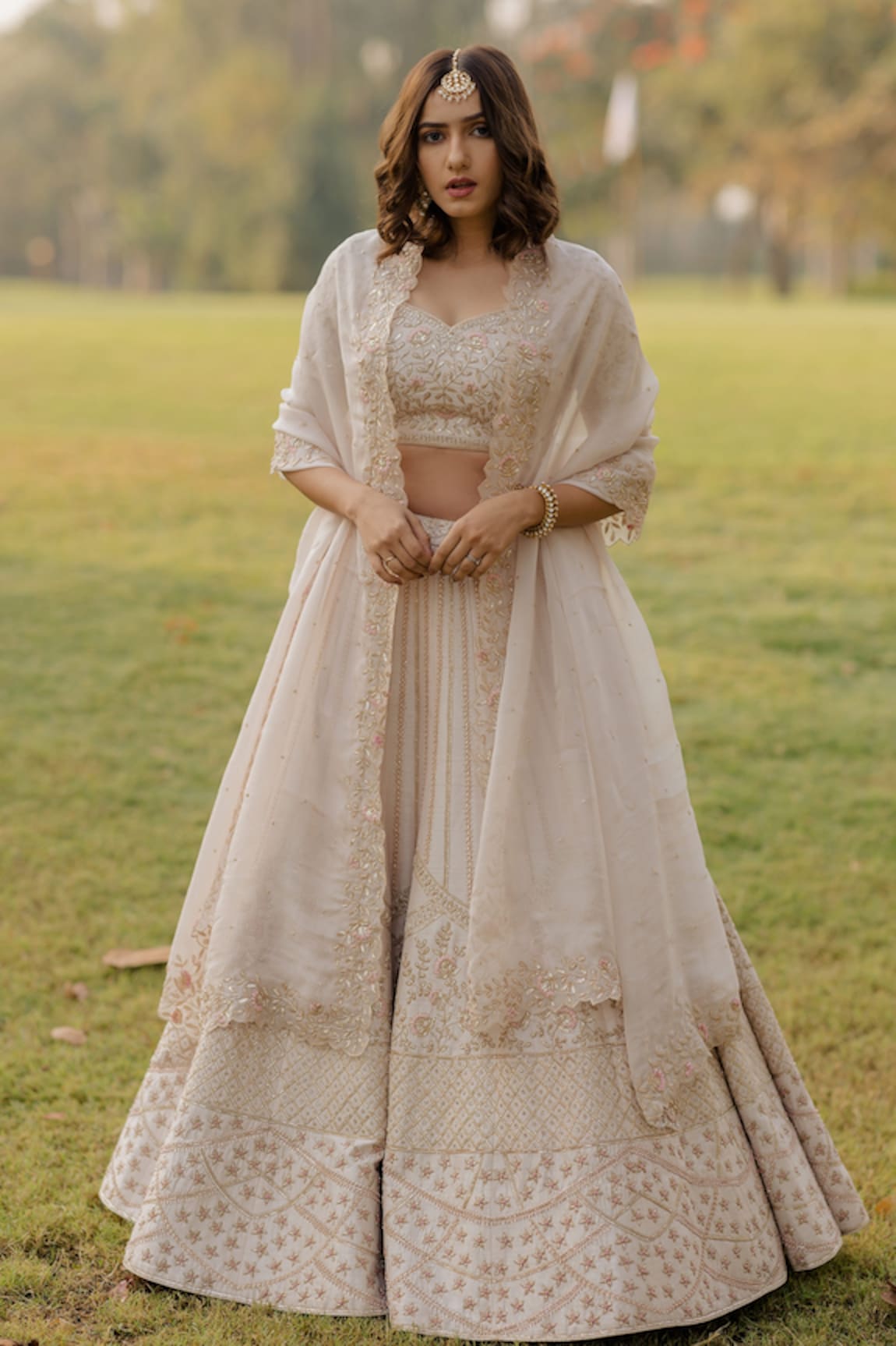 Anupraas by Nishant and Rahul Cutdana Embroidered Bridal Lehenga Set