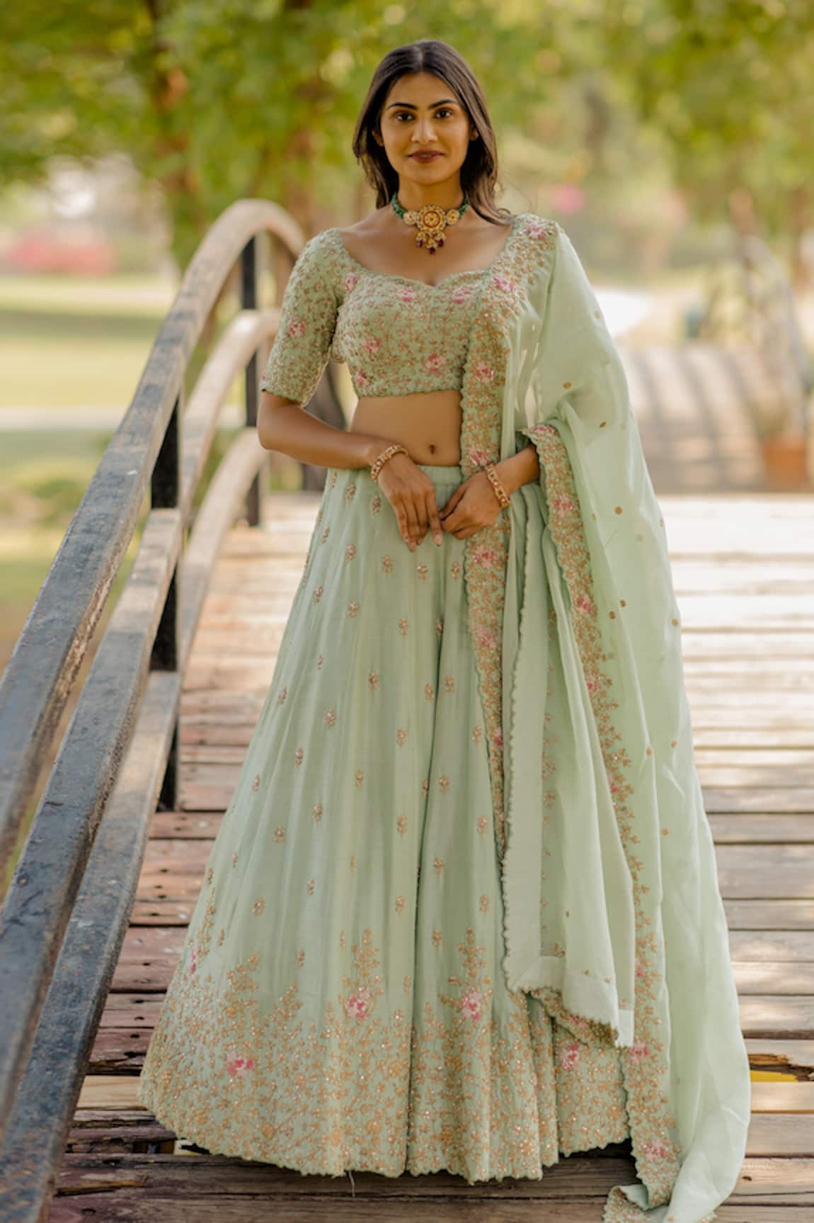 Anupraas by Nishant and Rahul Floral Embellished Bridal Lehenga Set