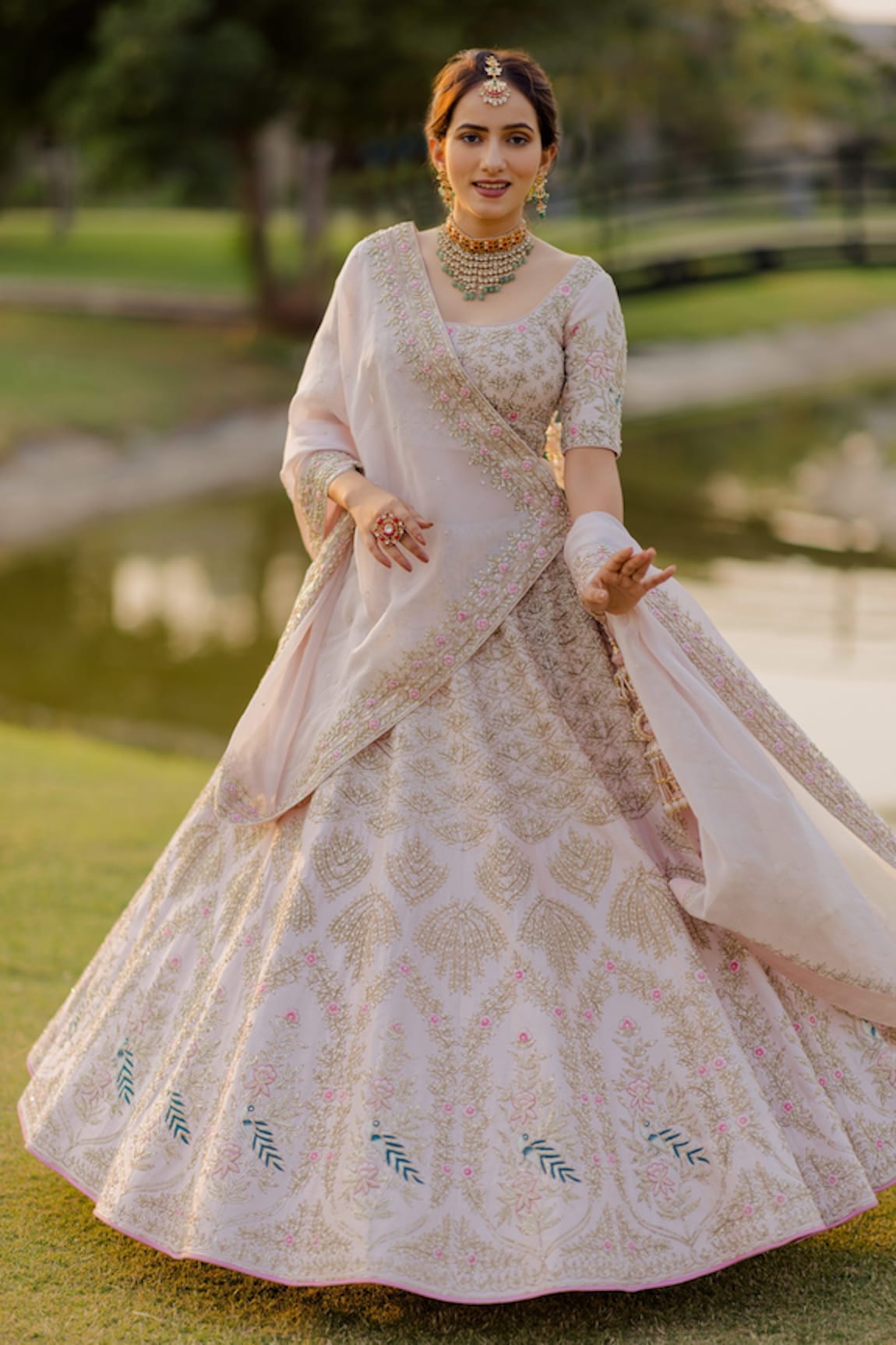 Anupraas by Nishant and Rahul Zardozi Embroidered Bridal Lehenga Set