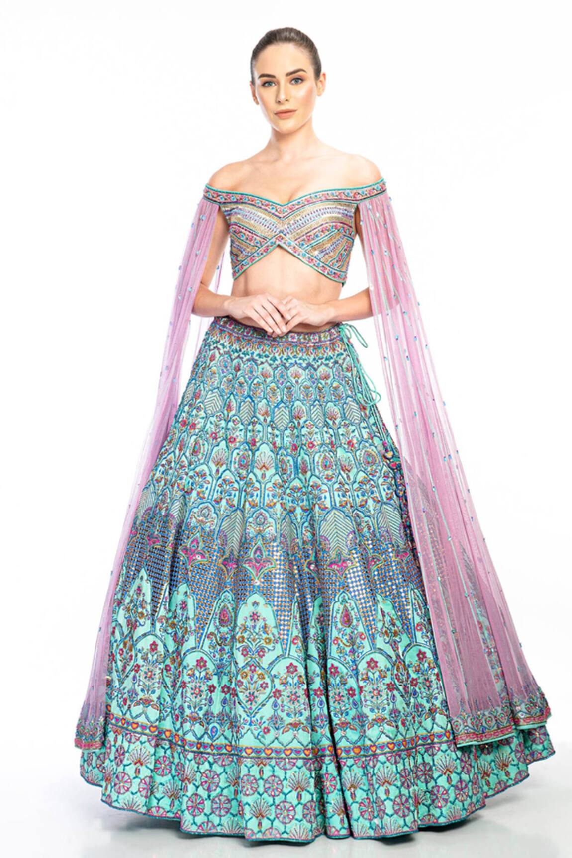 Moledro Falak Off Shoulder Lehenga Set 