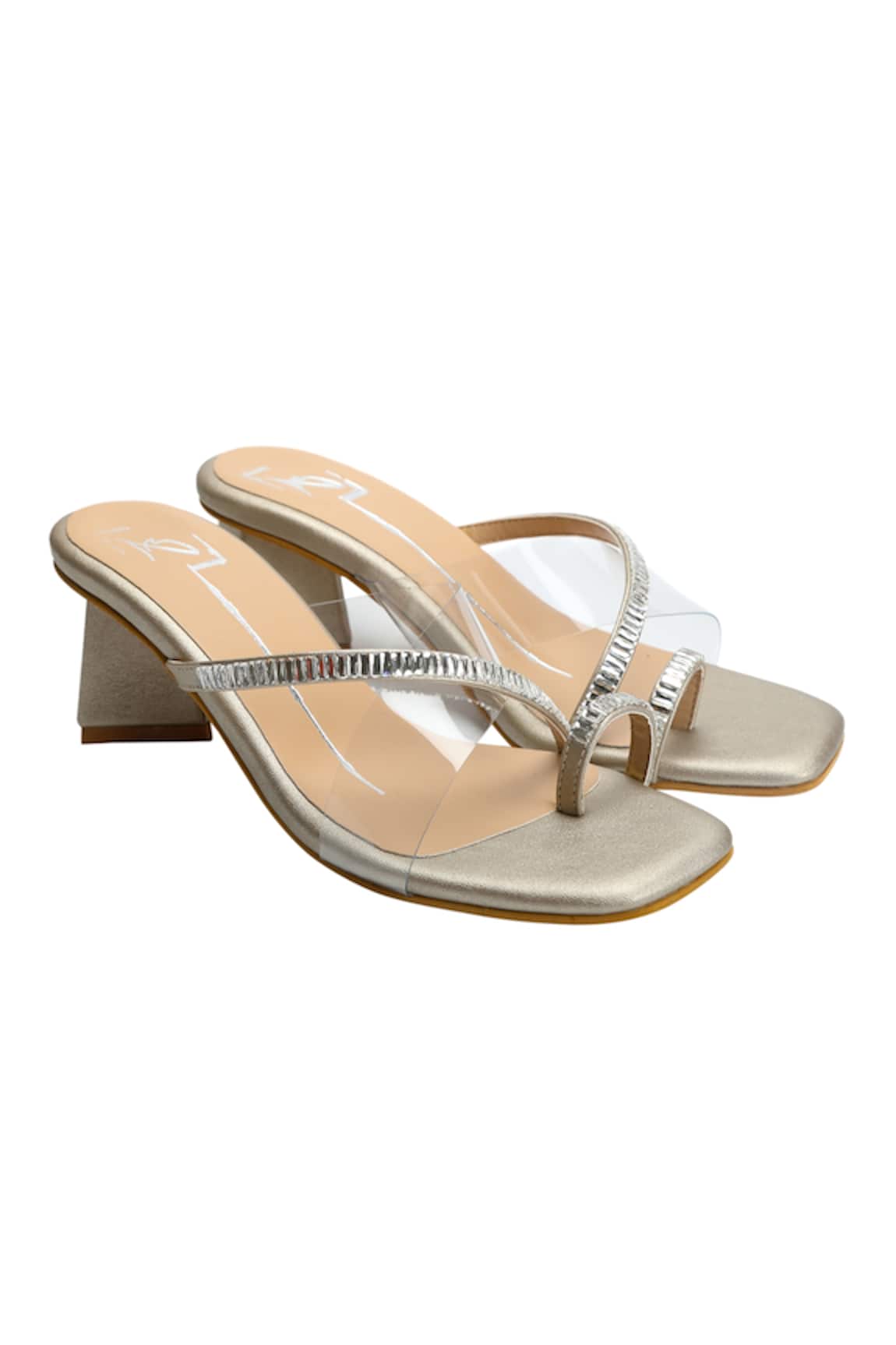 Nidhi Bhandari Embellished Strappy Block Heels 