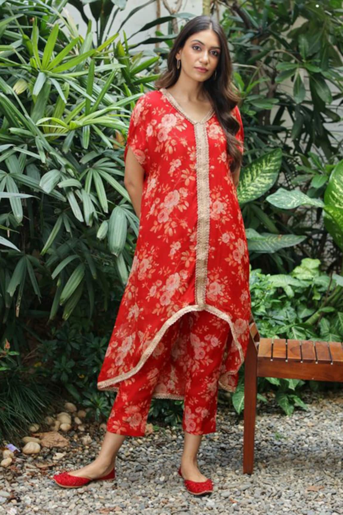 Roze Ahilia Kaftan Kurta & Pant Set