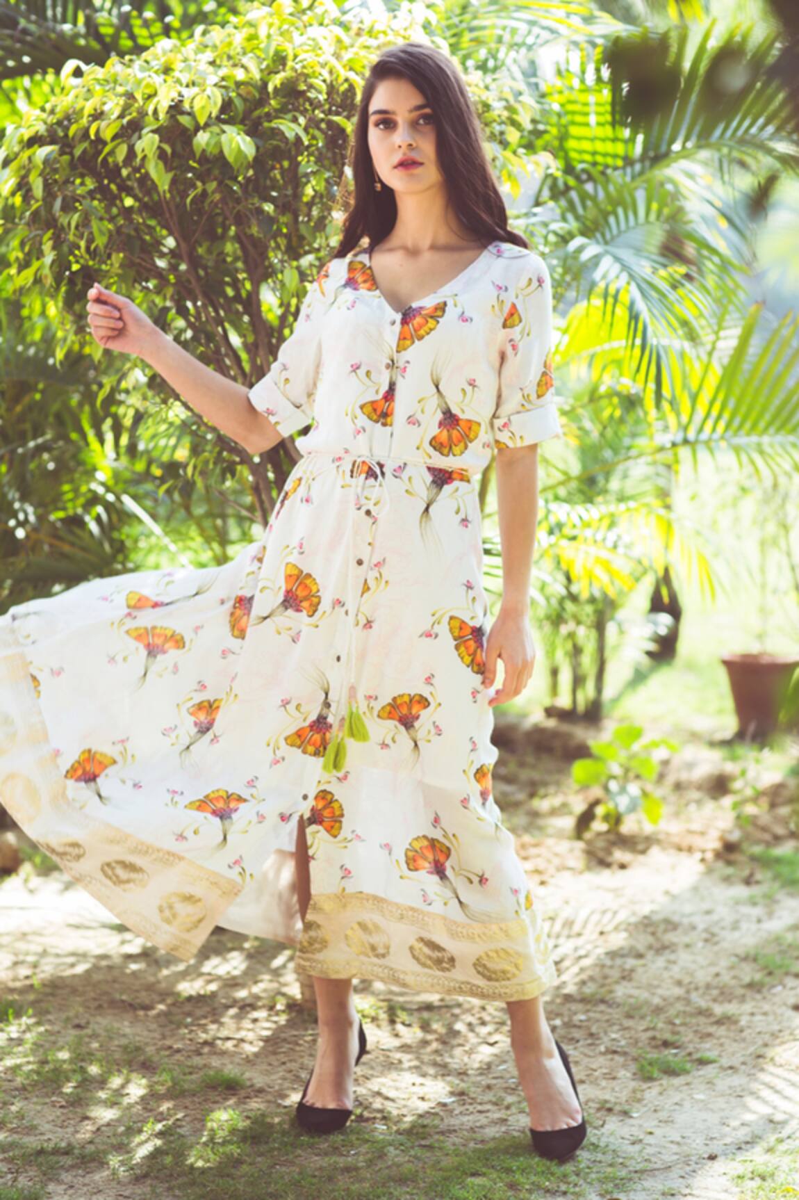 Aaryaa By Kashveen Kohli Tulip Print Shirt Dress