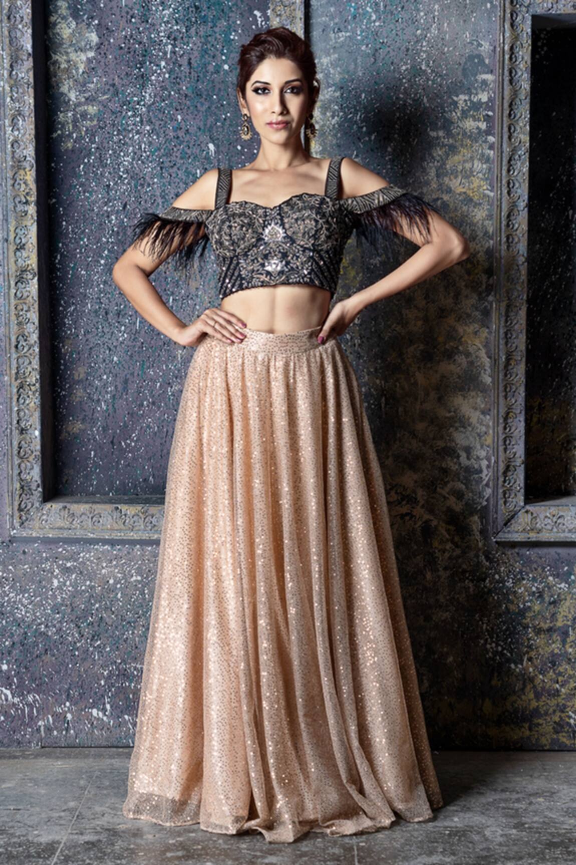 Aaryaa By Kashveen Kohli Sequin Embroidered Lehenga Set