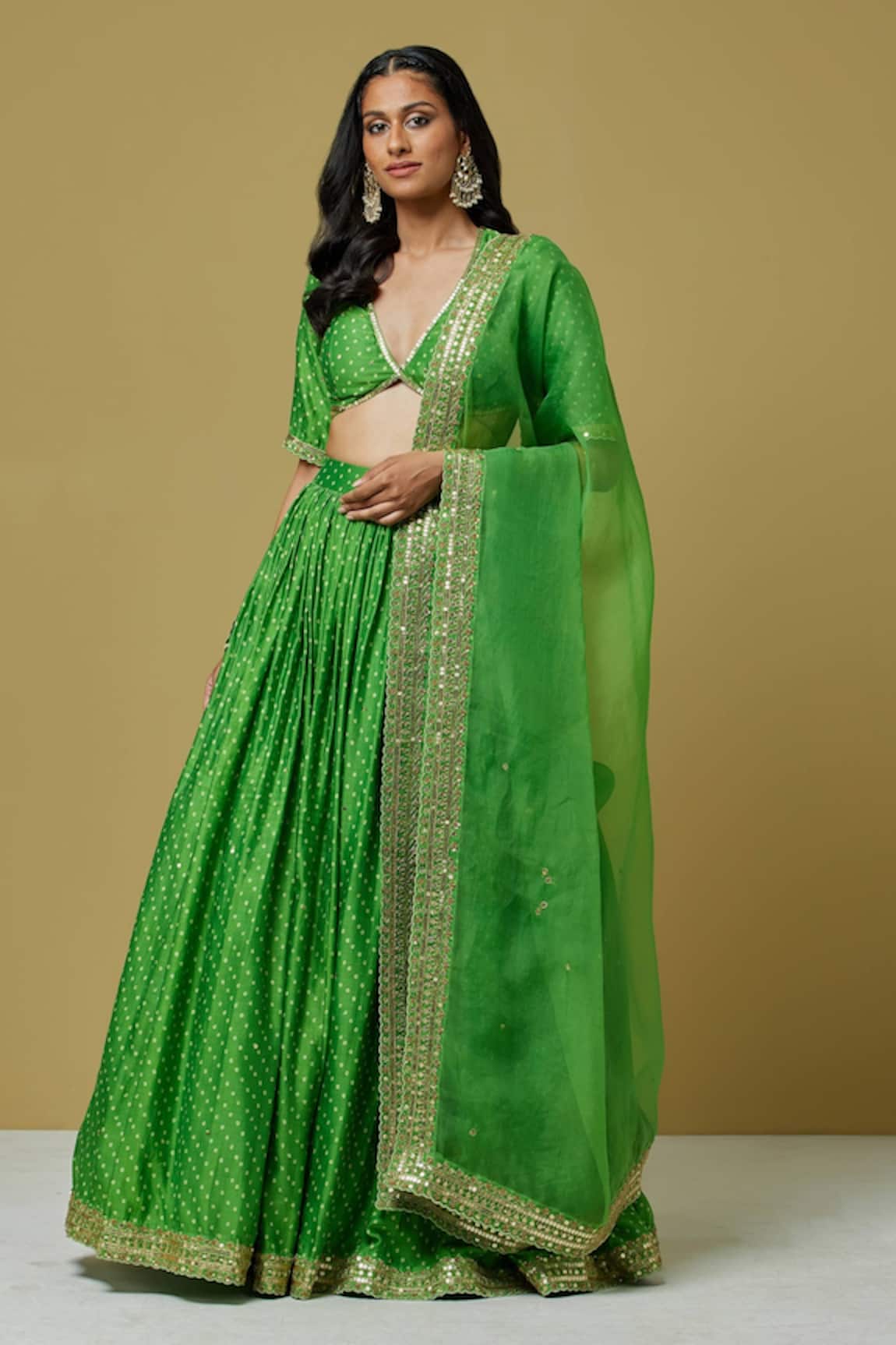 Ikshita Choudhary Chanderi Lehenga Set