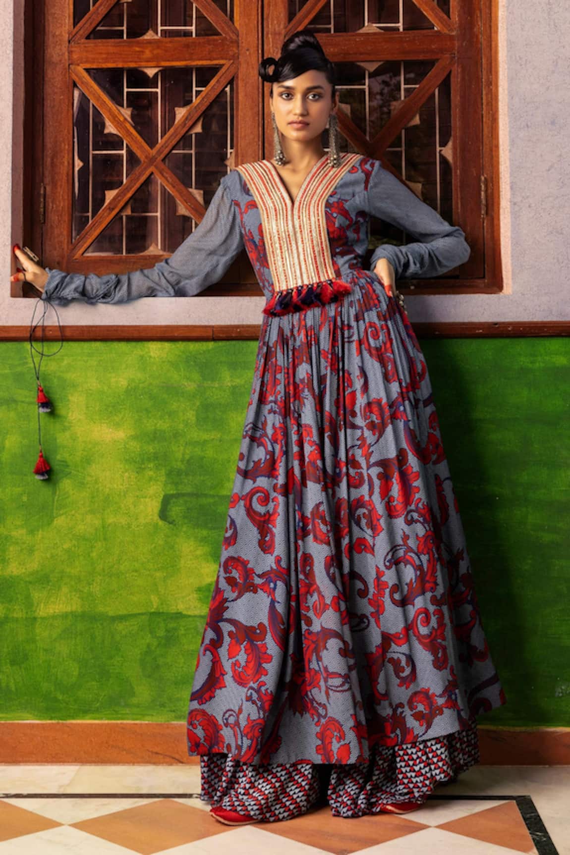 Nadima Saqib Printed Gown