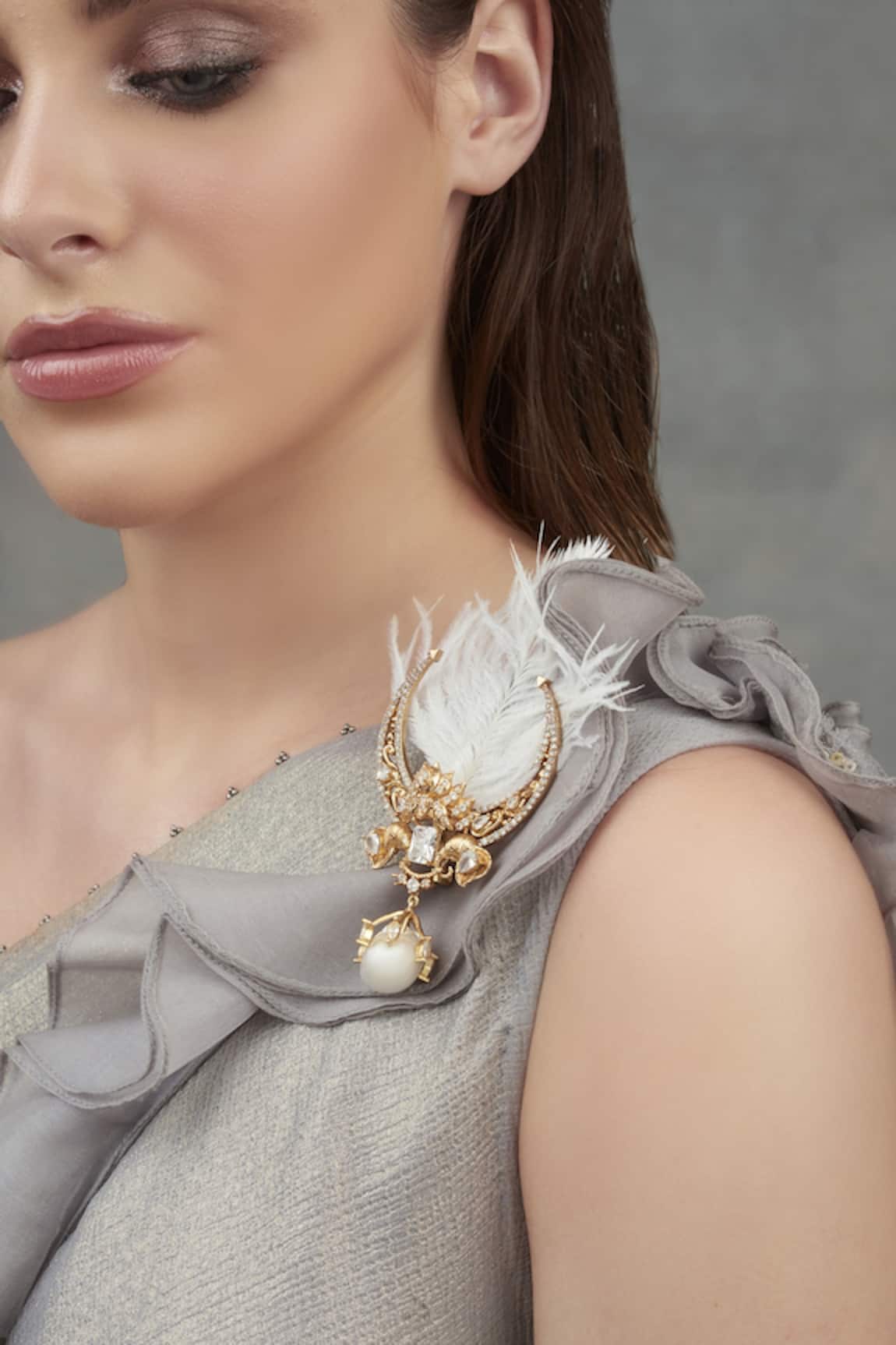 Opalina Soulful Jewellery Lulua Handcrafted Feather Brooch