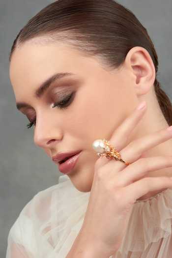 Opalina Soulful Jewellery Elephant Motif Crystal Ring 