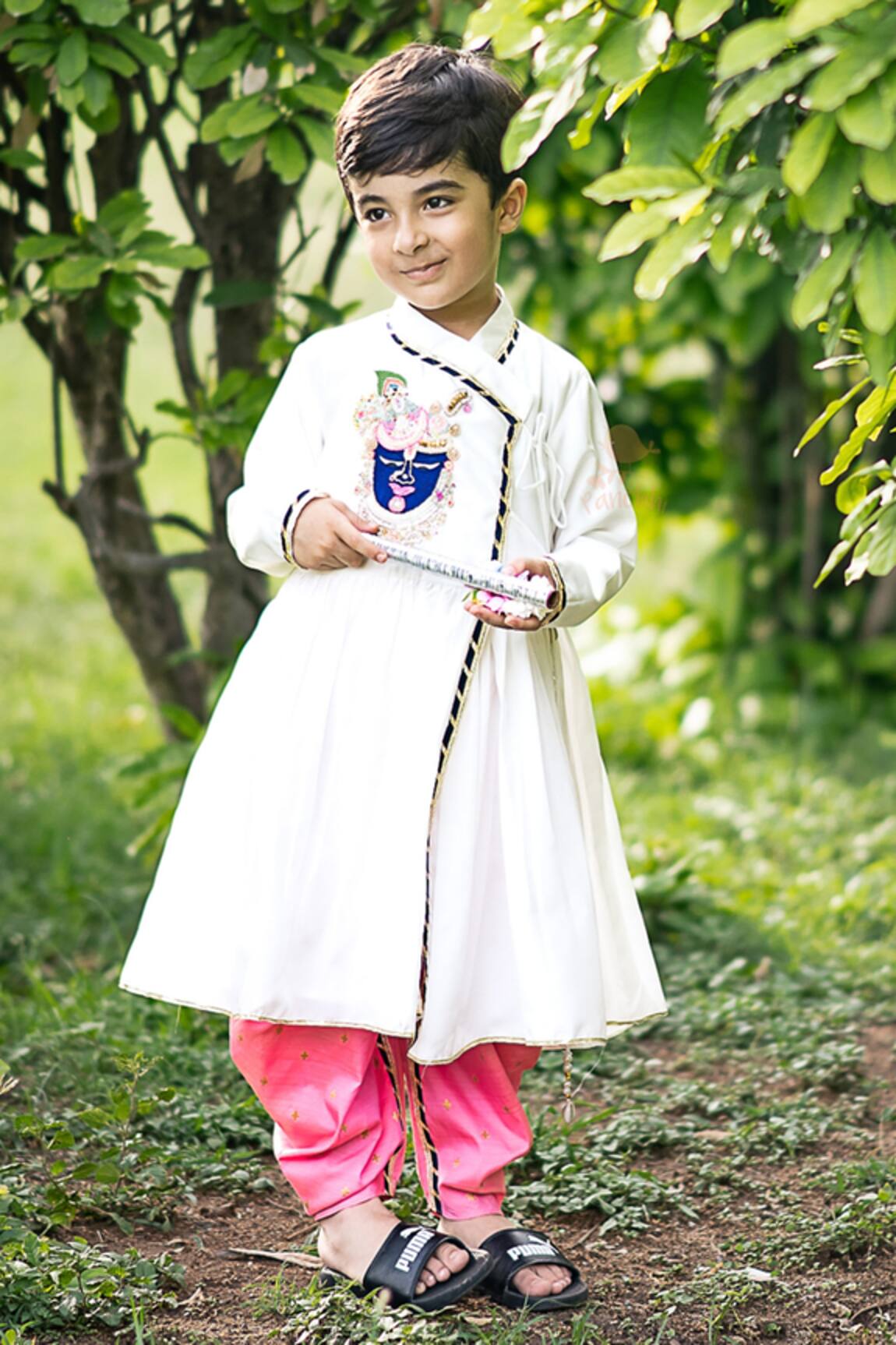 Panchhi by Kanupriya Tibrewala Nath Embroidered Angrakha Set