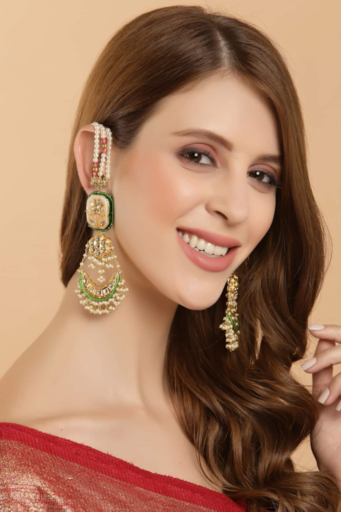 Dugran By Dugristyle Kundan Embellished Dangler Earrings