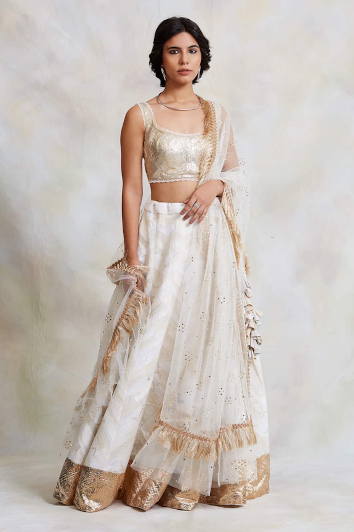 Priyanka Raajiv Gule Makhmal Patchwork Lehenga Set 
