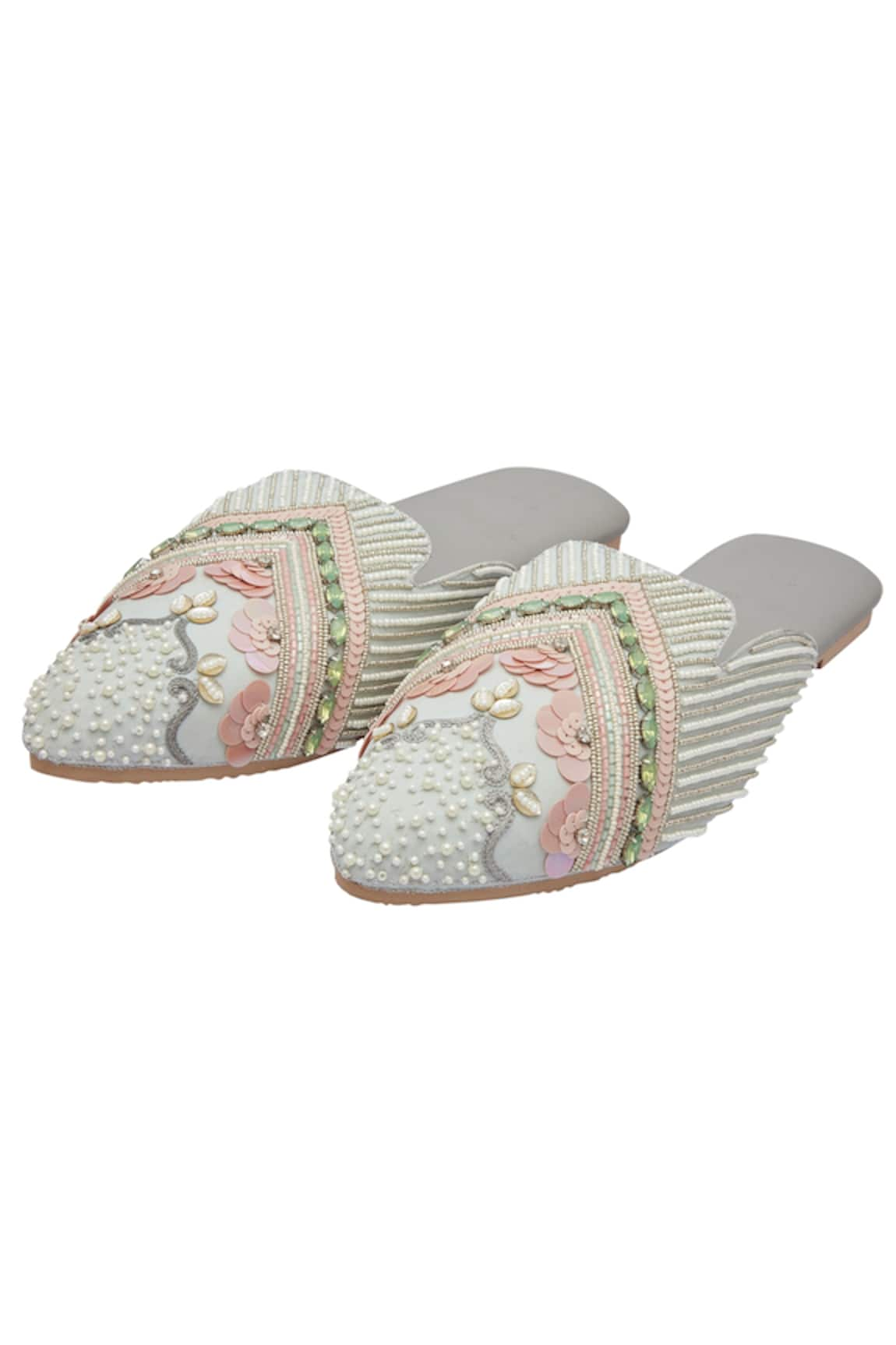 Durvi Crysalis Embroidered Mules