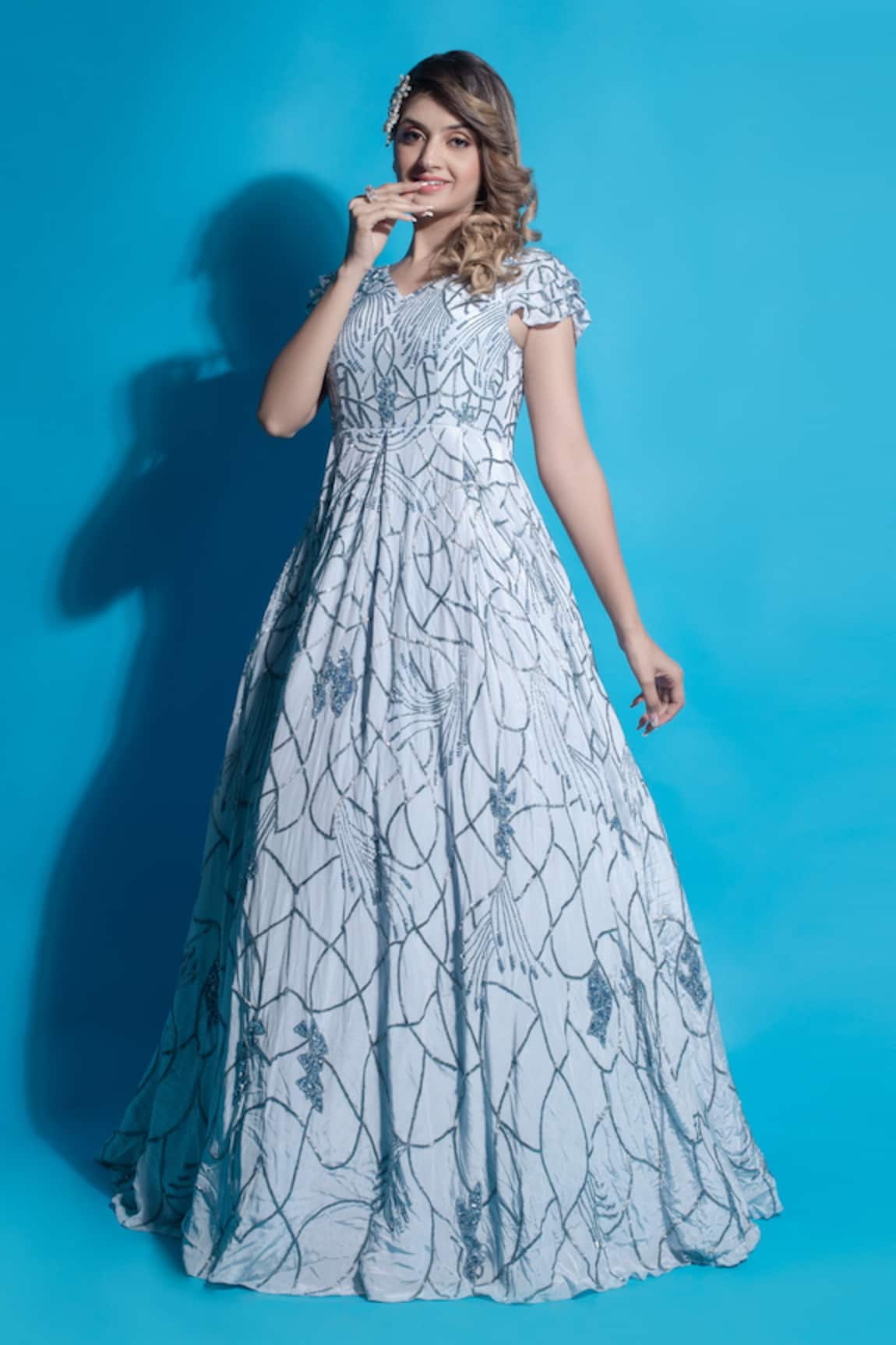 Ambrosia Cutdana Embroidered Gown