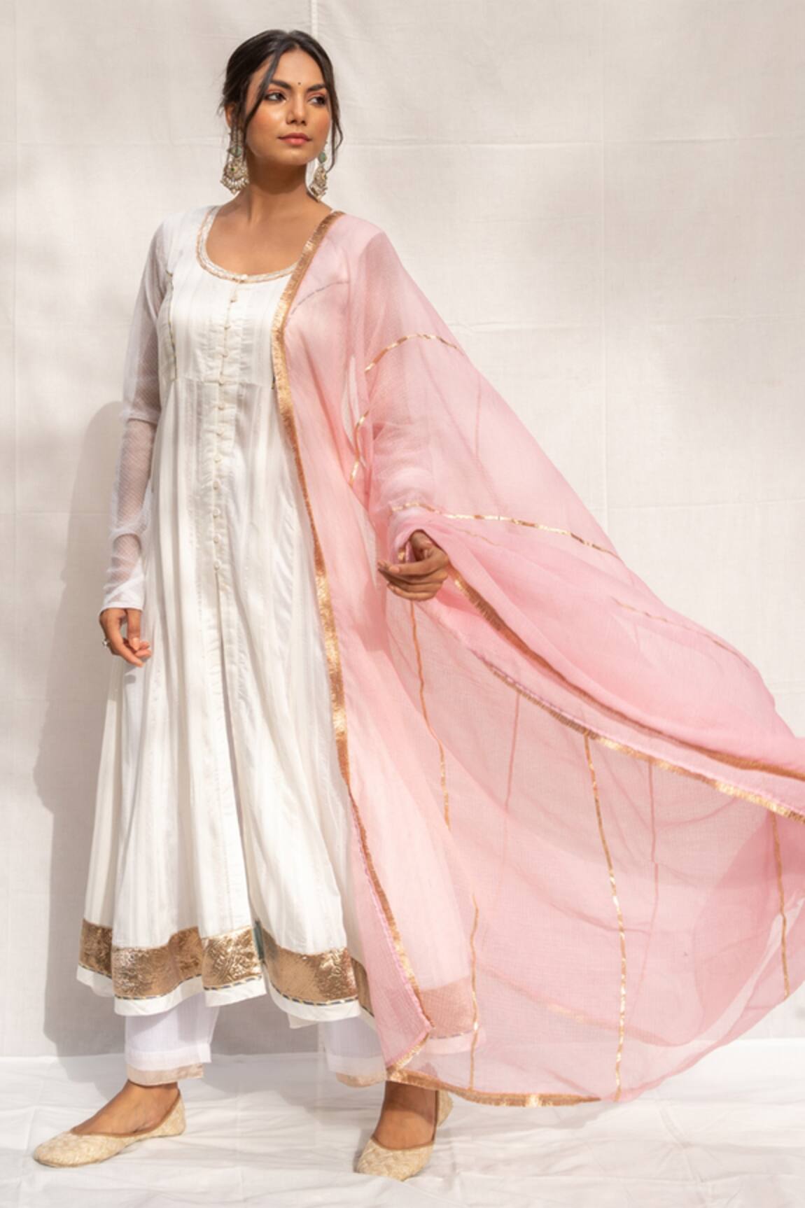 Myaara Chandani Chanderi Anarkali Set 