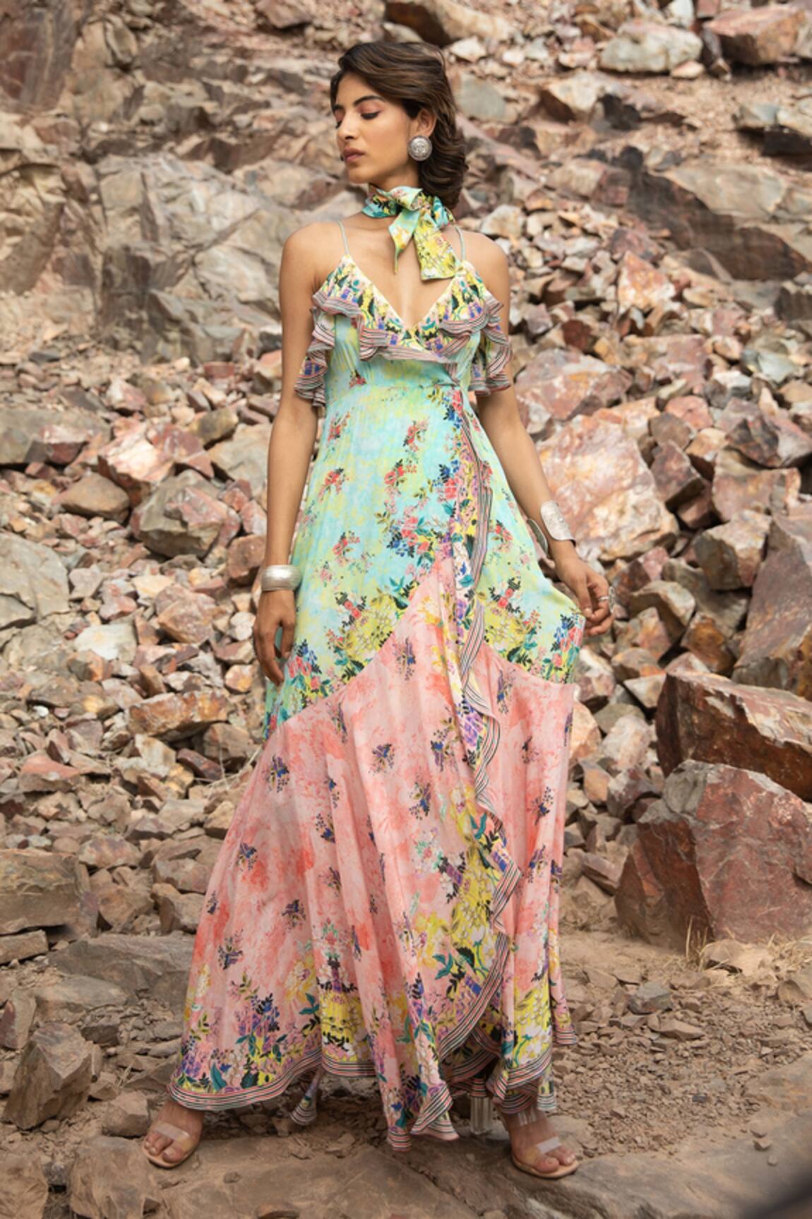 Bhanuni By Jyoti Floral Print Maxi Dress 