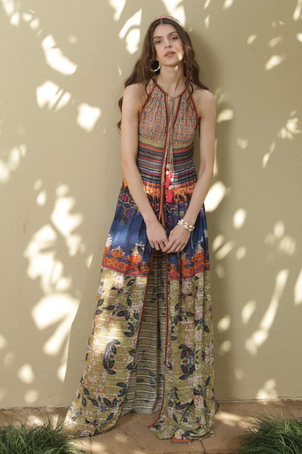 Bhanuni By Jyoti Paradise Forest Front Slit Printed Dress