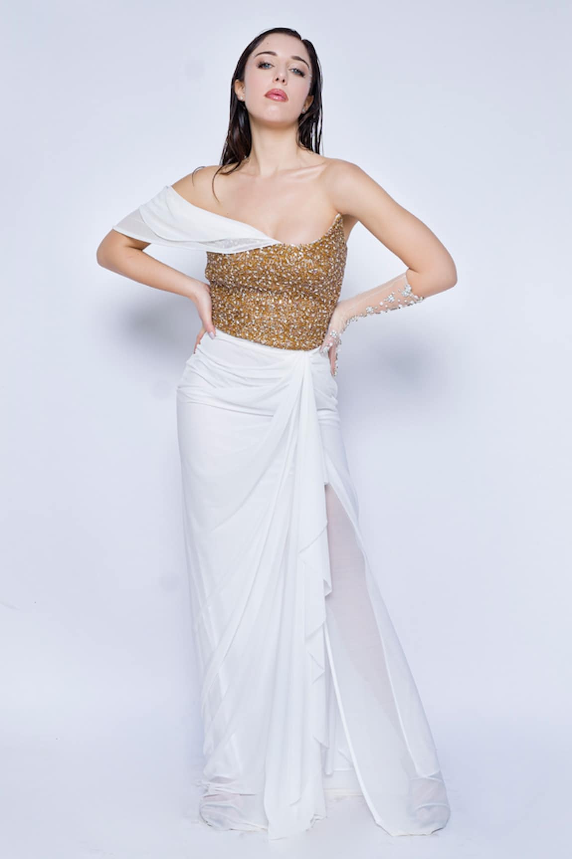 Sonaakshi Raaj Embellished Draped Gown