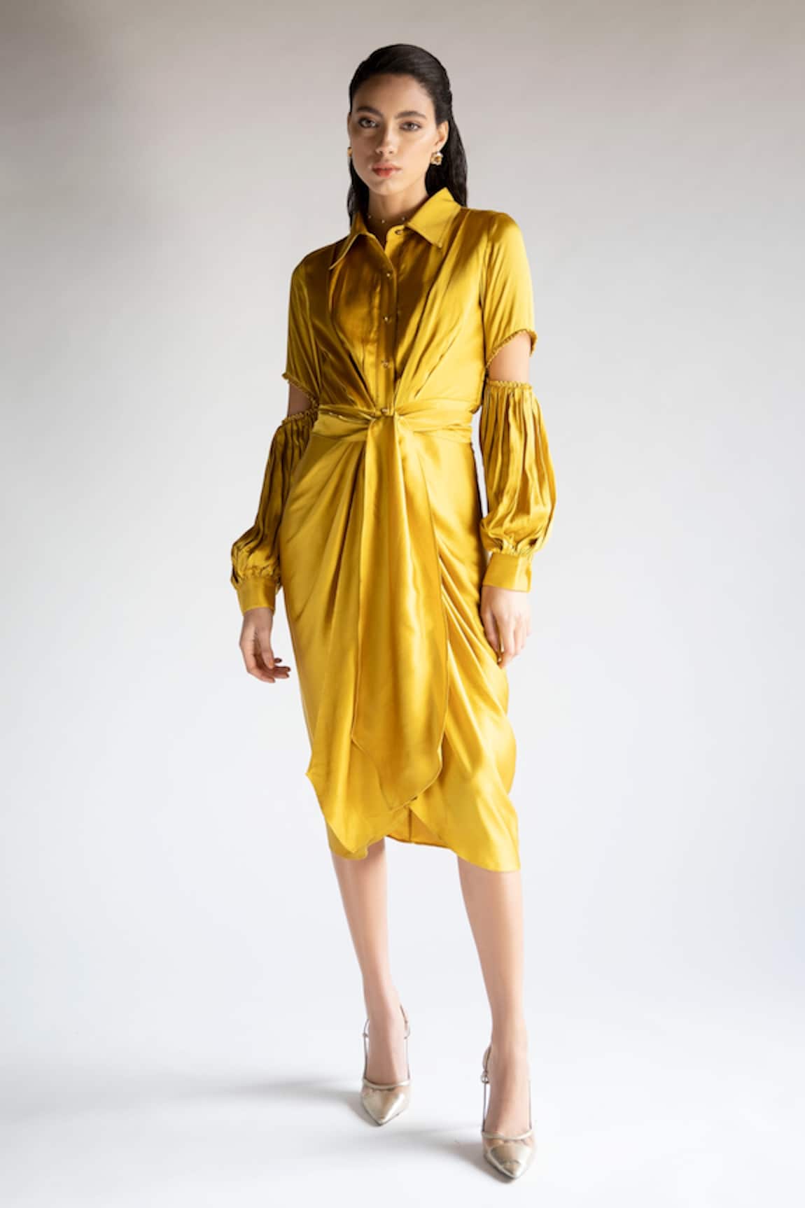 APZ De Fete Silk Midi Dress