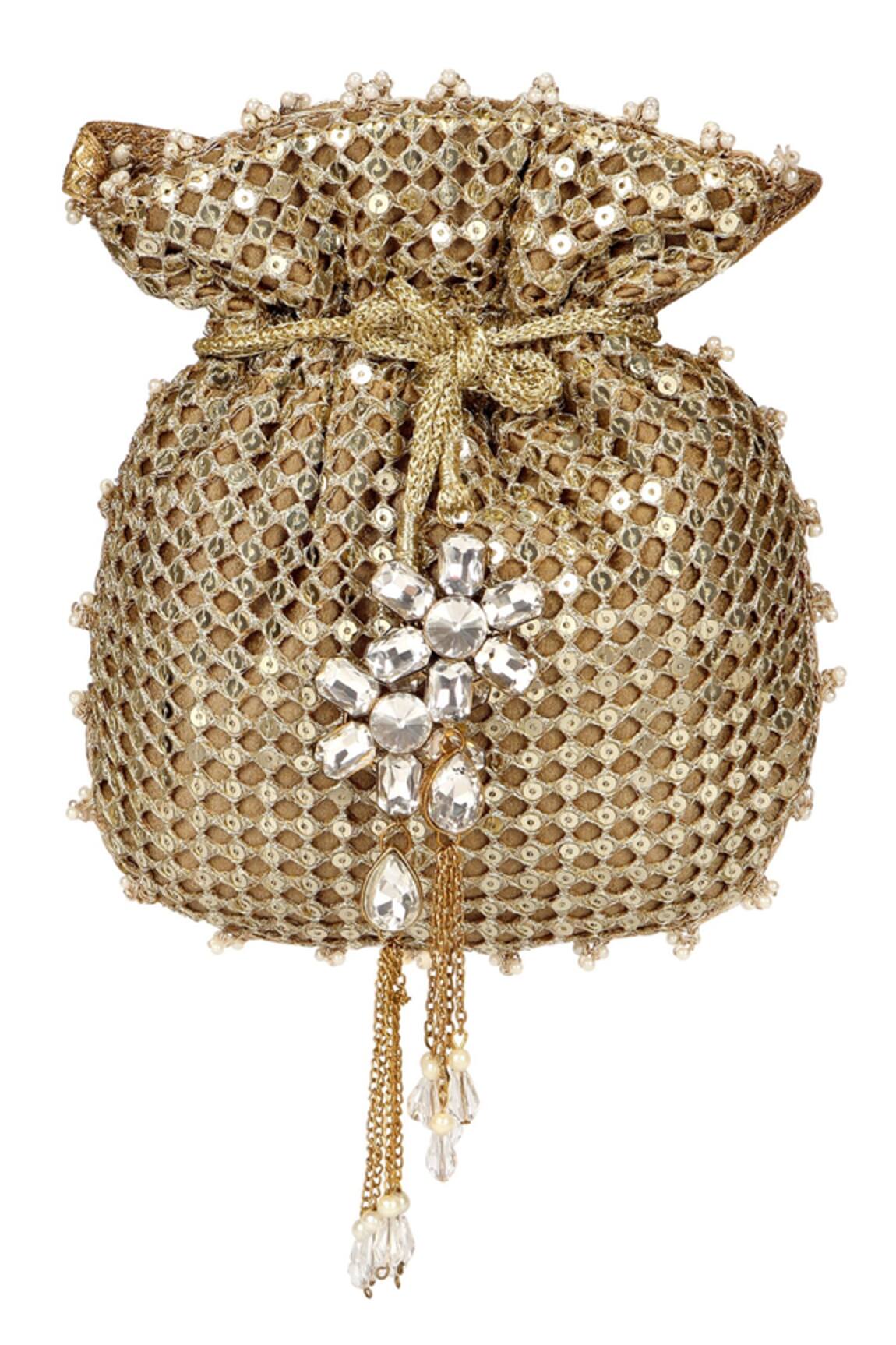 Fuchsia by aashaka mehta Sequin Embellished Potli 