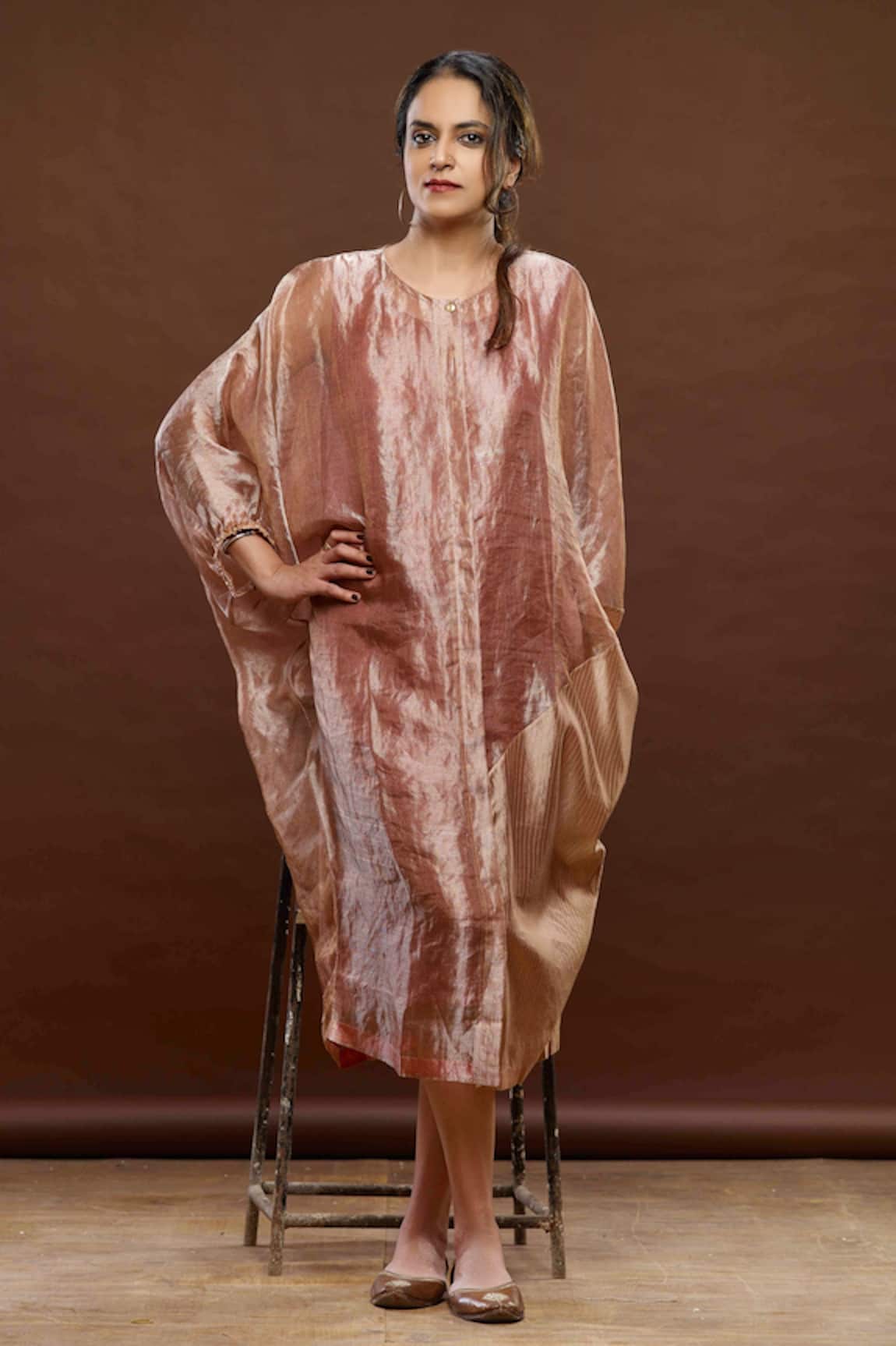 Bodhi Tree Metallic Colourblock Dress