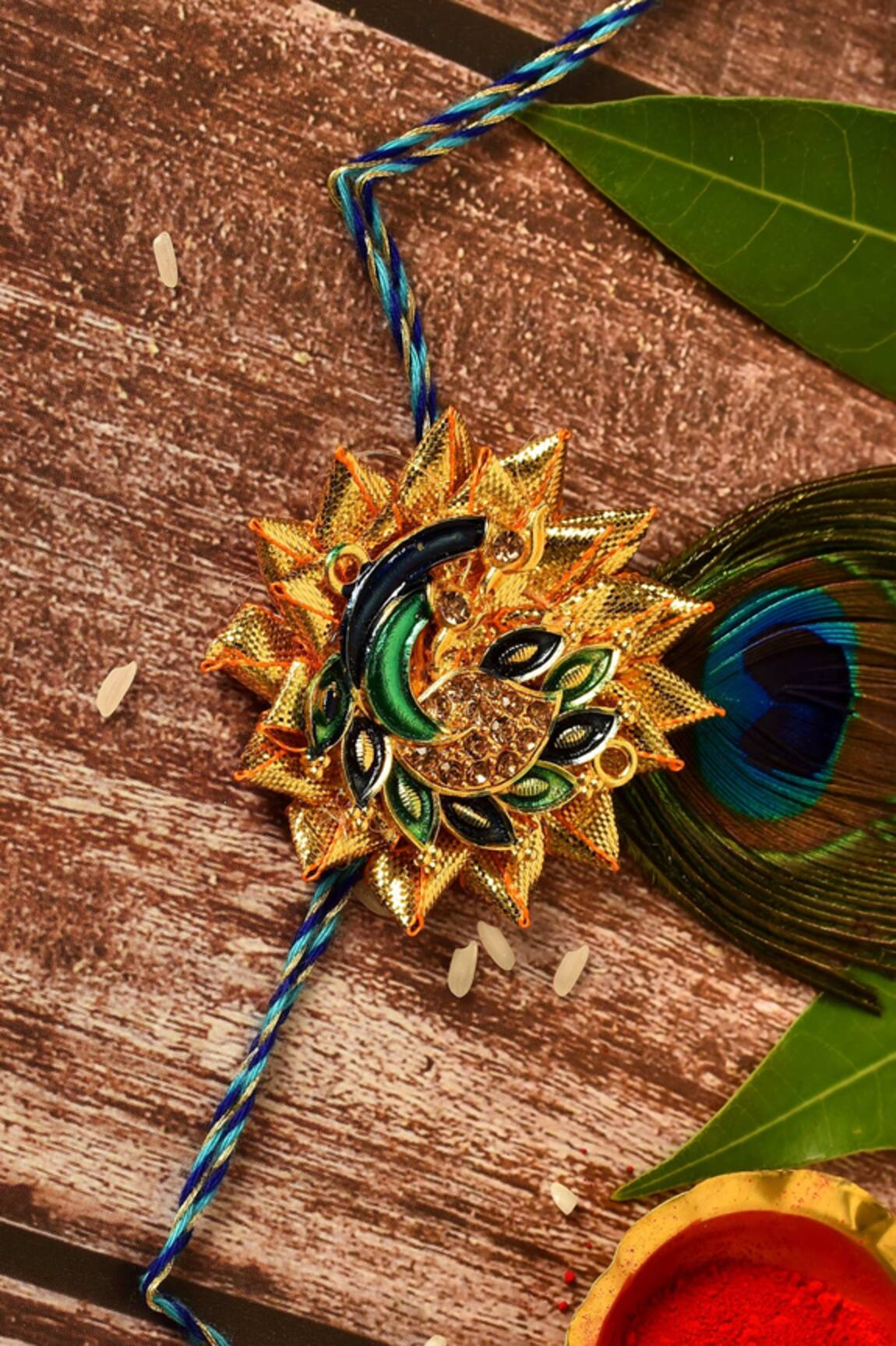Nayaab by Aleezeh Peacock Motif Rakhi