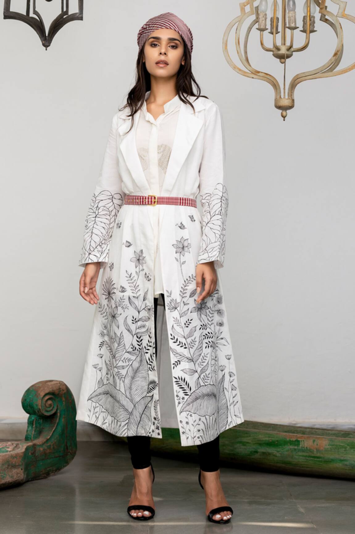 Neeta Bhargava Hand Painted Jacket & Shirt Set