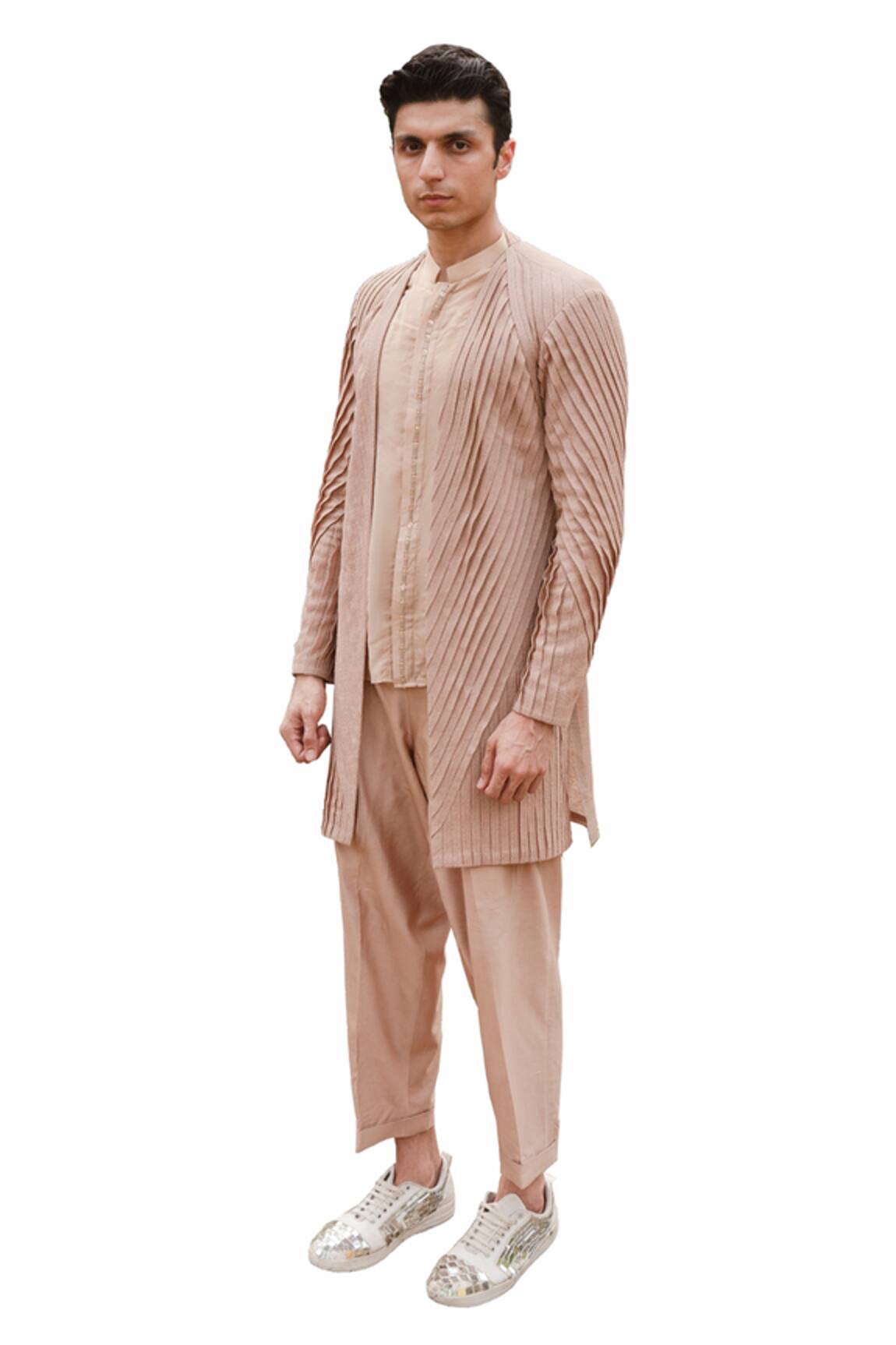 Ankur J Reflex Jaune Embroidered Jacket Pant Set