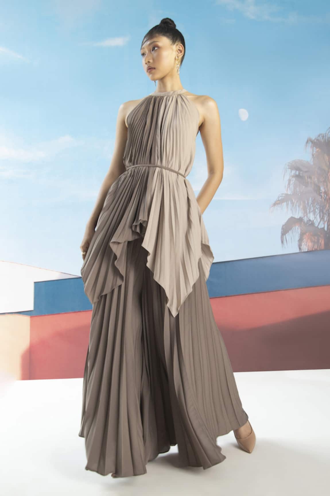 Pleats By Aruni Pleated Flared Pant 