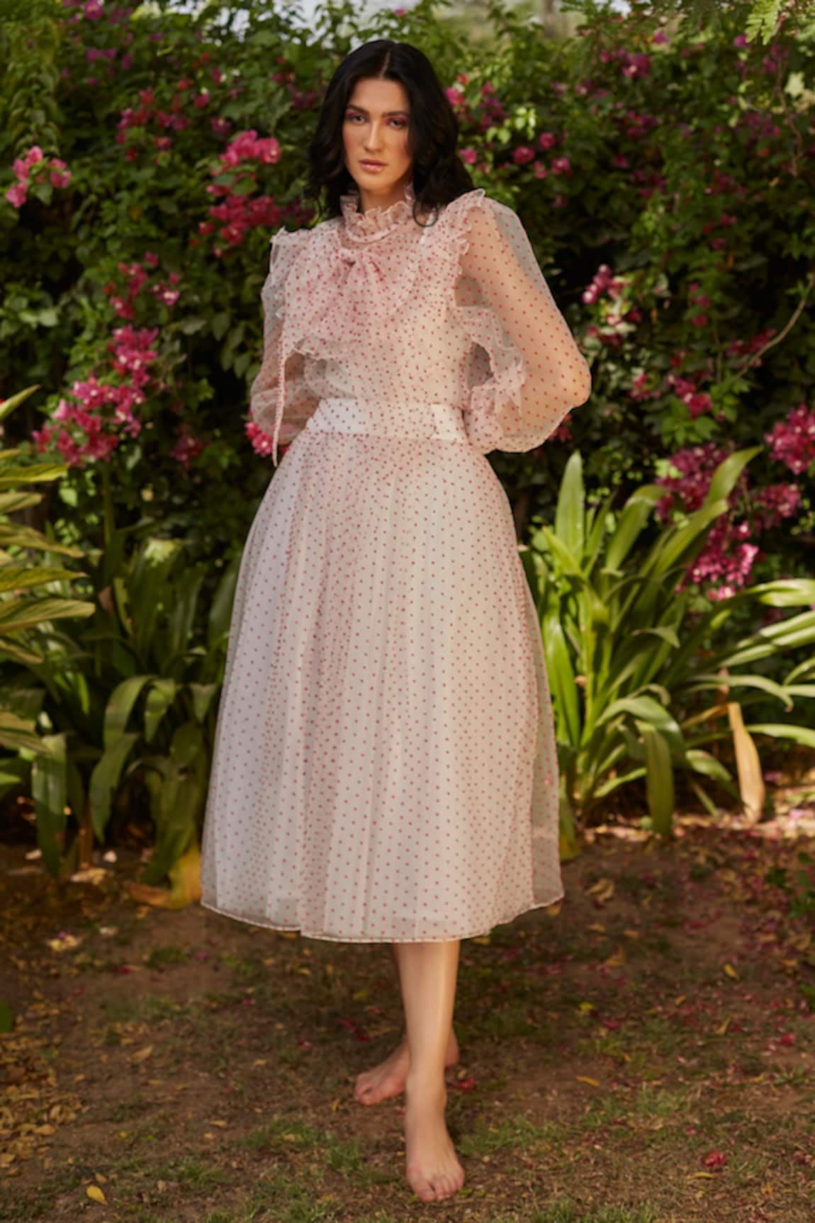 Dania Siddiqui Polka Dot Skirt 