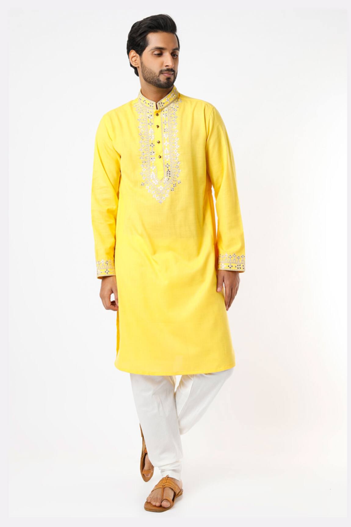 Nero by Shaifali and Satya Embroidered Placket Kurta Set